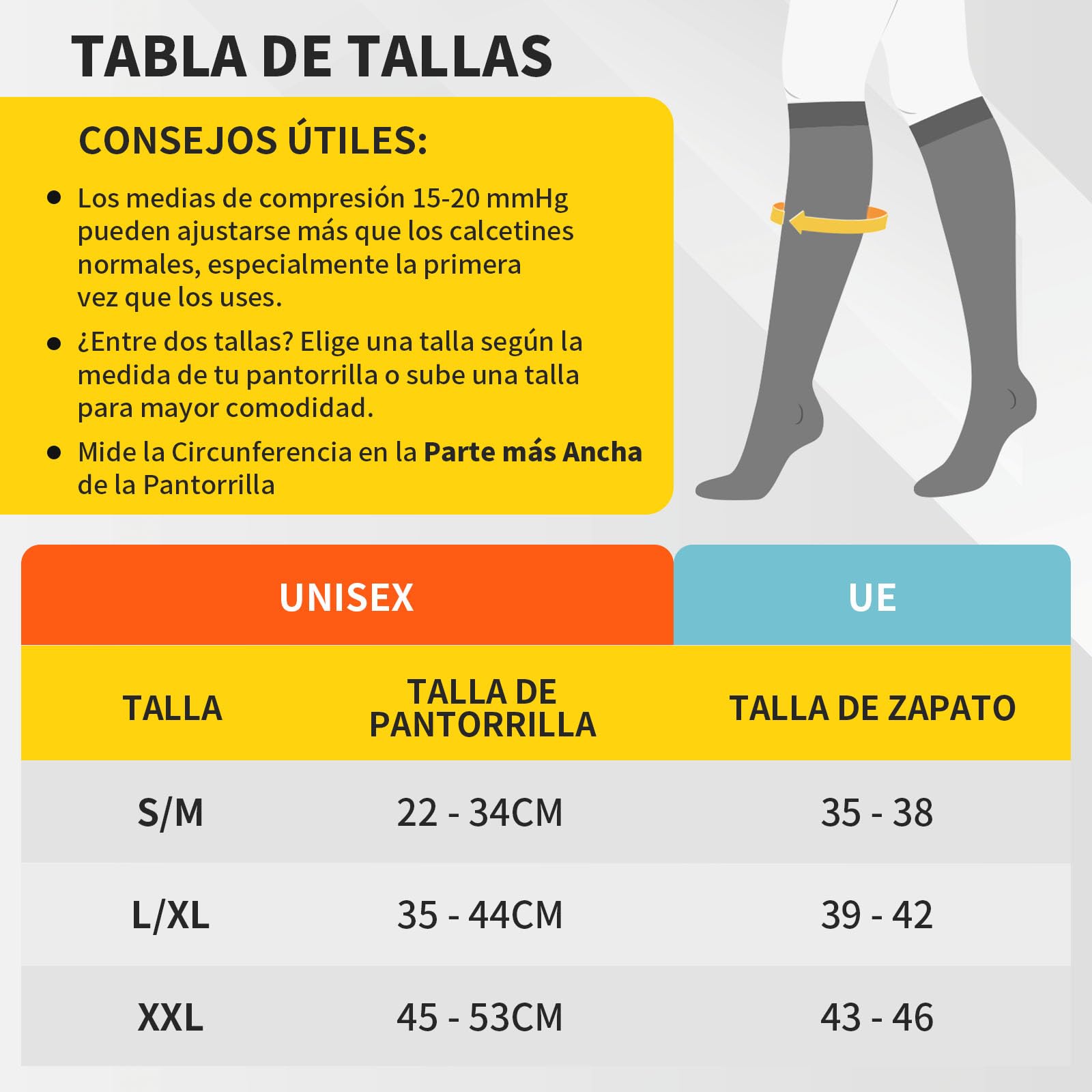 CAMBIVO Medias de Compresión Mujer Hombre 3Pares, Calcetines Compresion 15-20mmHg, Transpirables Calcetines Largos, Compression Socks para Deporte, Running, Ciclismo, Viajar en Avión, Enfermera, Moda