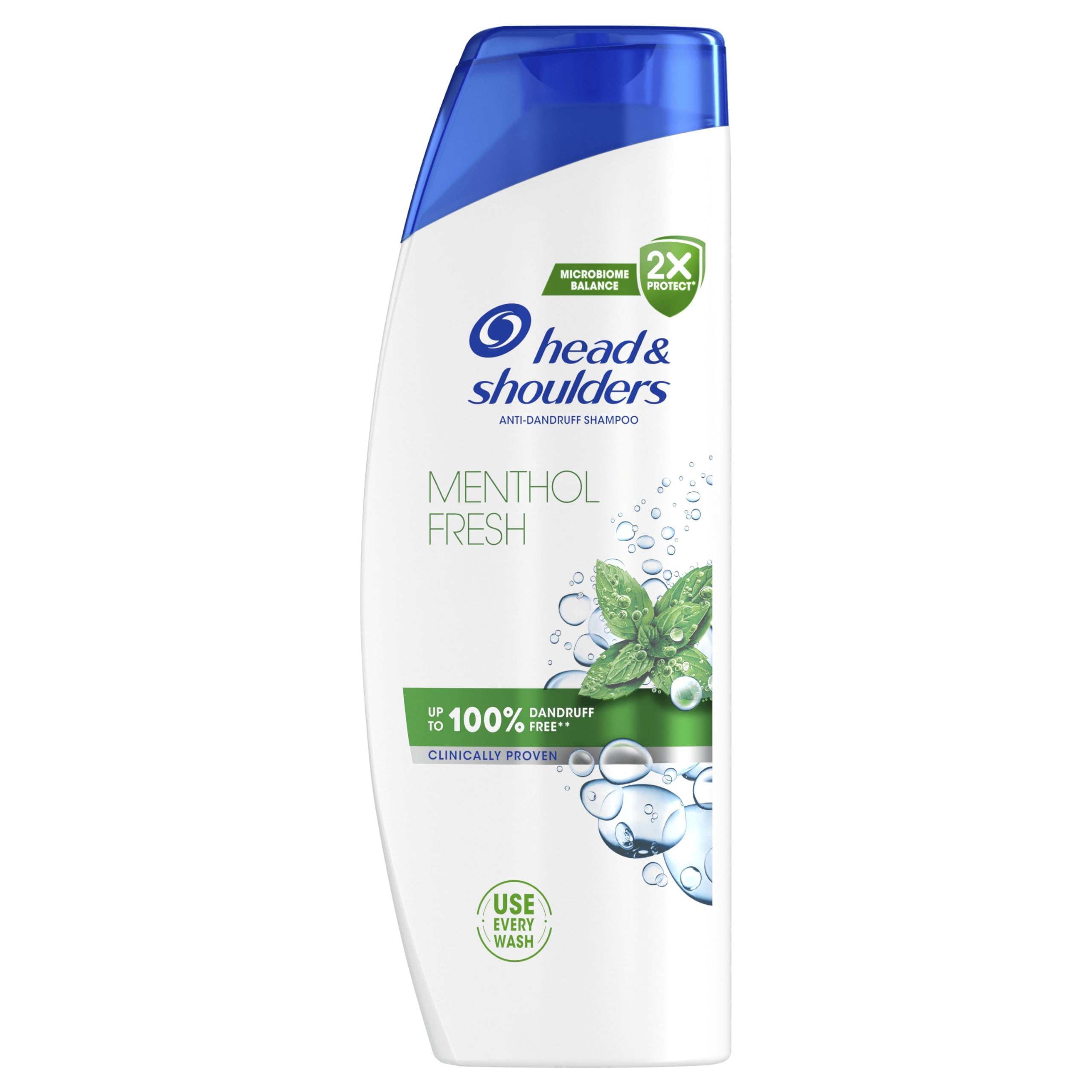 Head & Shoulders Menthol Fresh Daily Dandruff Shampoo 400 ml. Protection against Dandruff up to 100%, Clinically Confirmed. For All Hair Types and Scalp. Freshness and Smell of Menthol