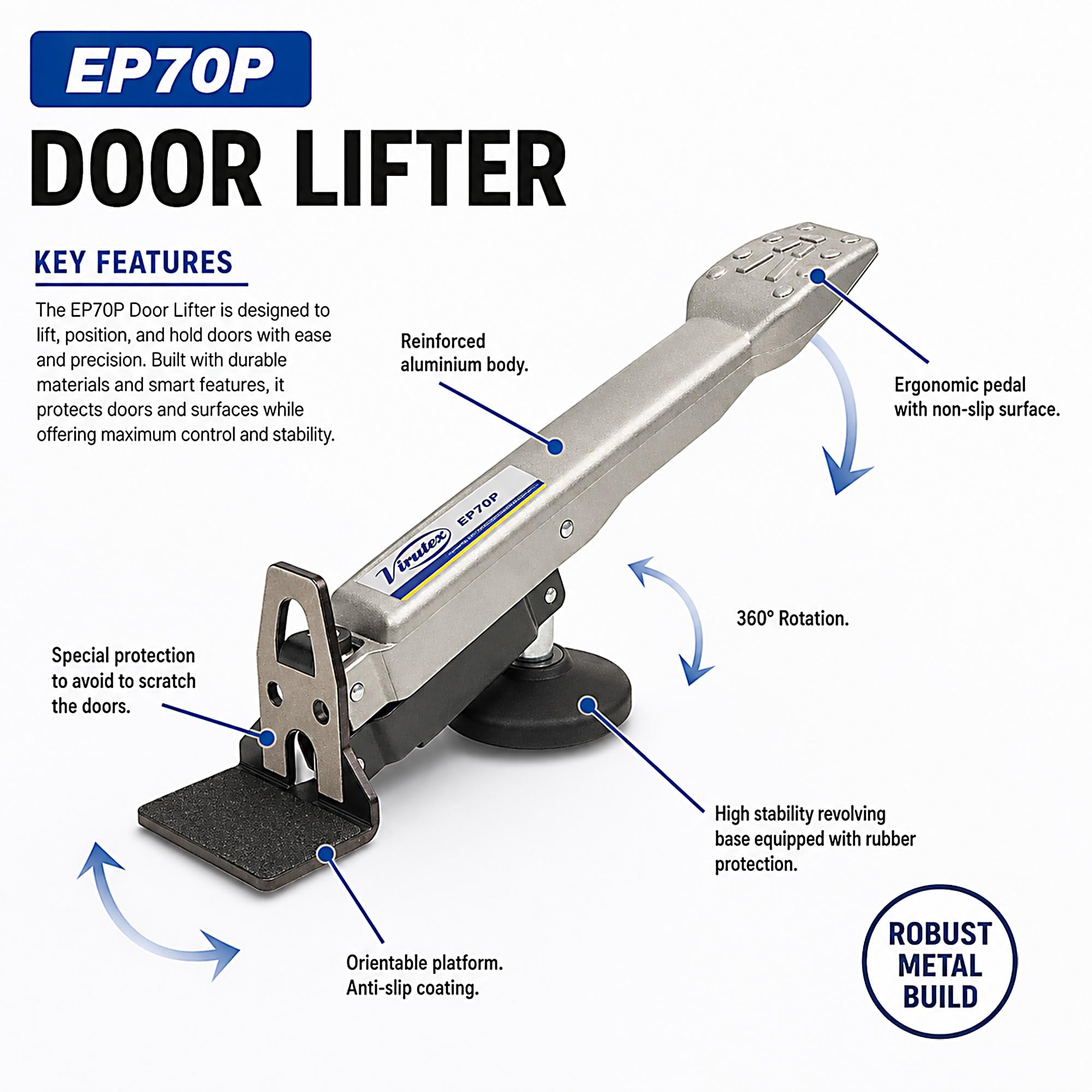 Virutex ELEVADOR DE PUERTAS EP70P Noir