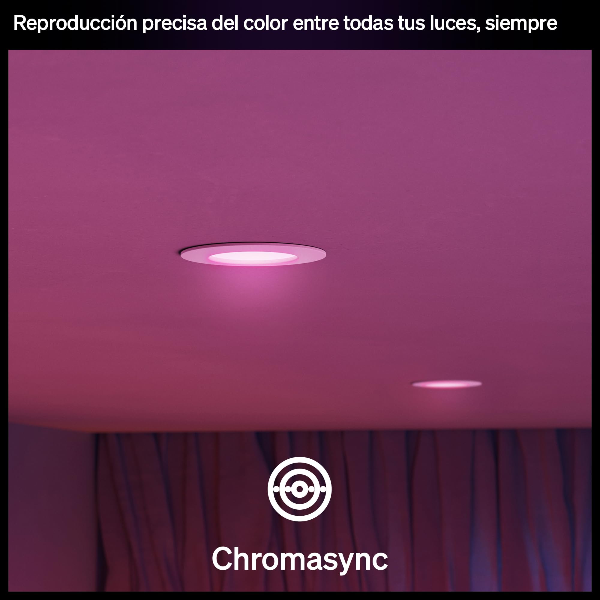 Philips Hue Slim Downlight, Plafón LED Empotrable, 1000 lm, 90 mm, Diseño Delgado, Espectro Luz de Día 1000K-20000K, Regulación Ultrabaja, Color Preciso, Iluminación Inteligente, Blanco, Pack de 3