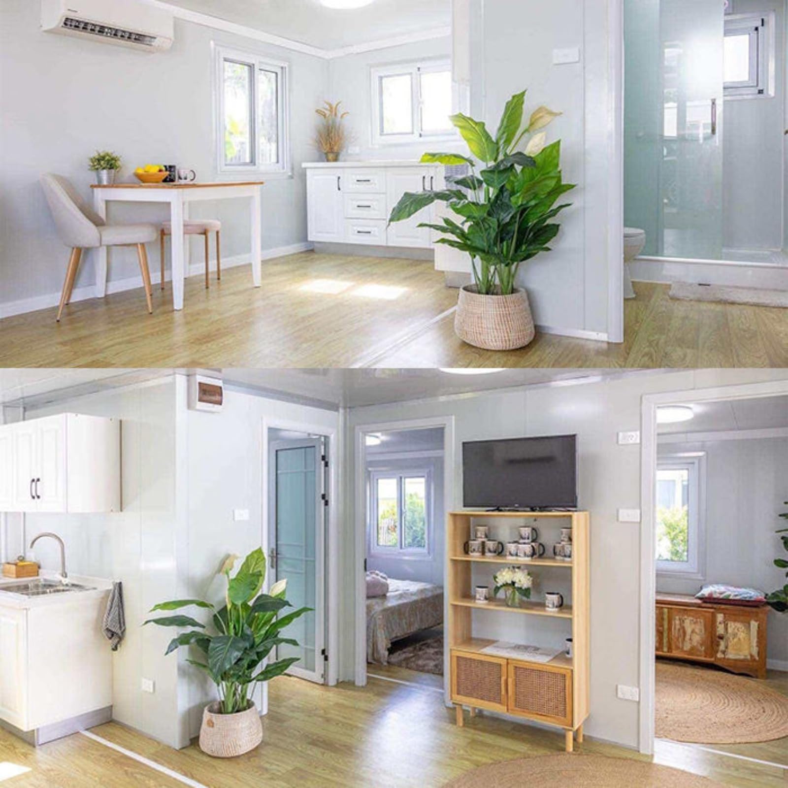 Minicasas para vivir para adultos, casa prefabricada expandible - Casa modular portátil plegable con contenedor de cocina, baño, 1-3 dormitorios - Ideal para familia, oficina, alquiler