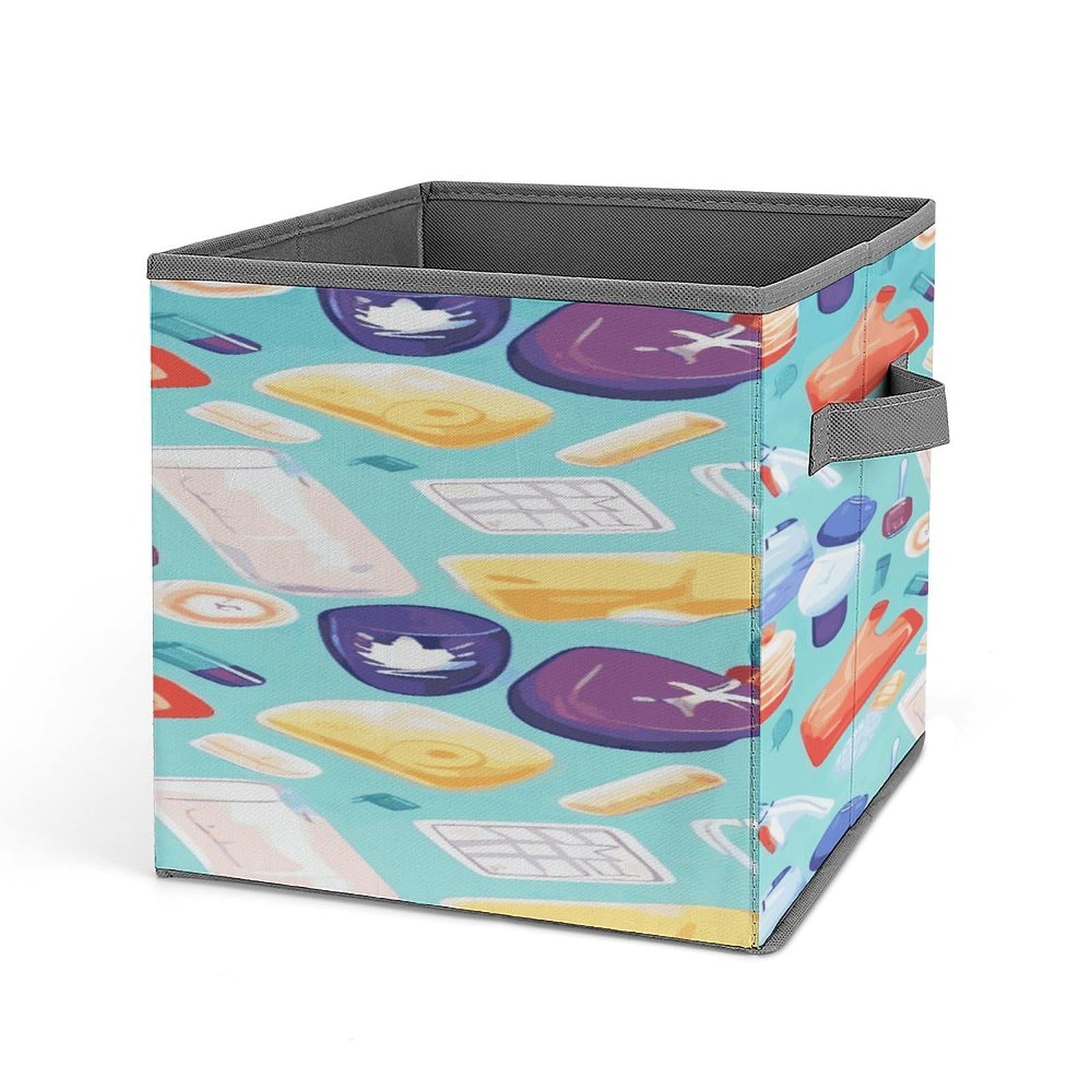Fekiloot Style Gradient Medical Items Pattern Storage Bins Storage Baskets