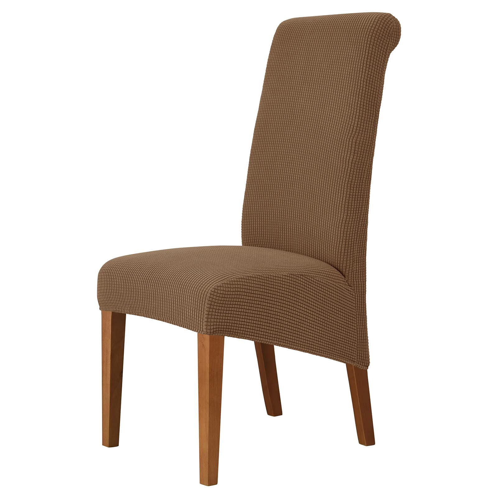 Large Dining Chair Covers High Back Stretch Super Fit Washable Removable Seat Covers Protector Slipcovers for Dining Room (Deep coffee,Set of 6) — image 1
