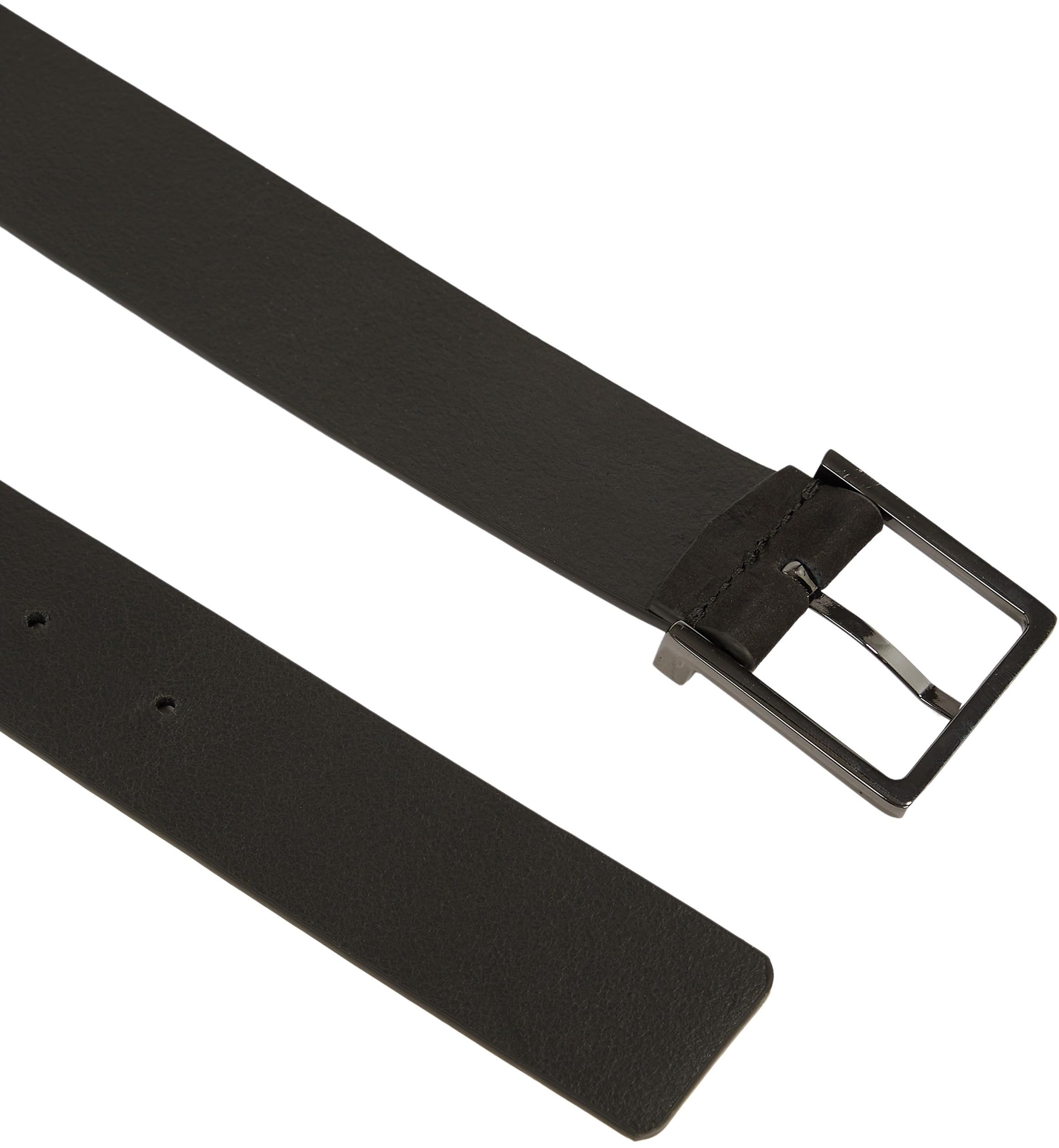 Calvin Klein Herren Gürtel Sleek Square Nubuck eckige Schnalle, Schwarz (Ck Black Nubuck), 105 cm – Ansicht 2