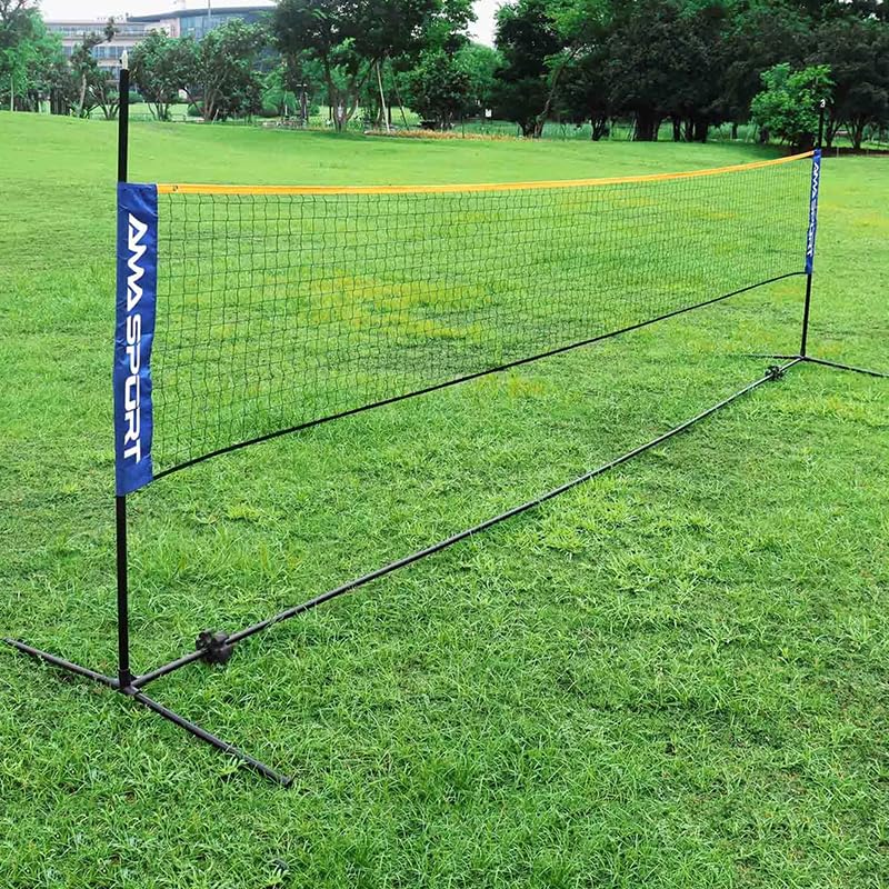 1 juego de red de bádminton portátil para entrenamiento deportivo en el patio trasero, juego de red de bádminton plegable de altura ajustable para pickleball, niños, voleibol, fútbol, tenis, S