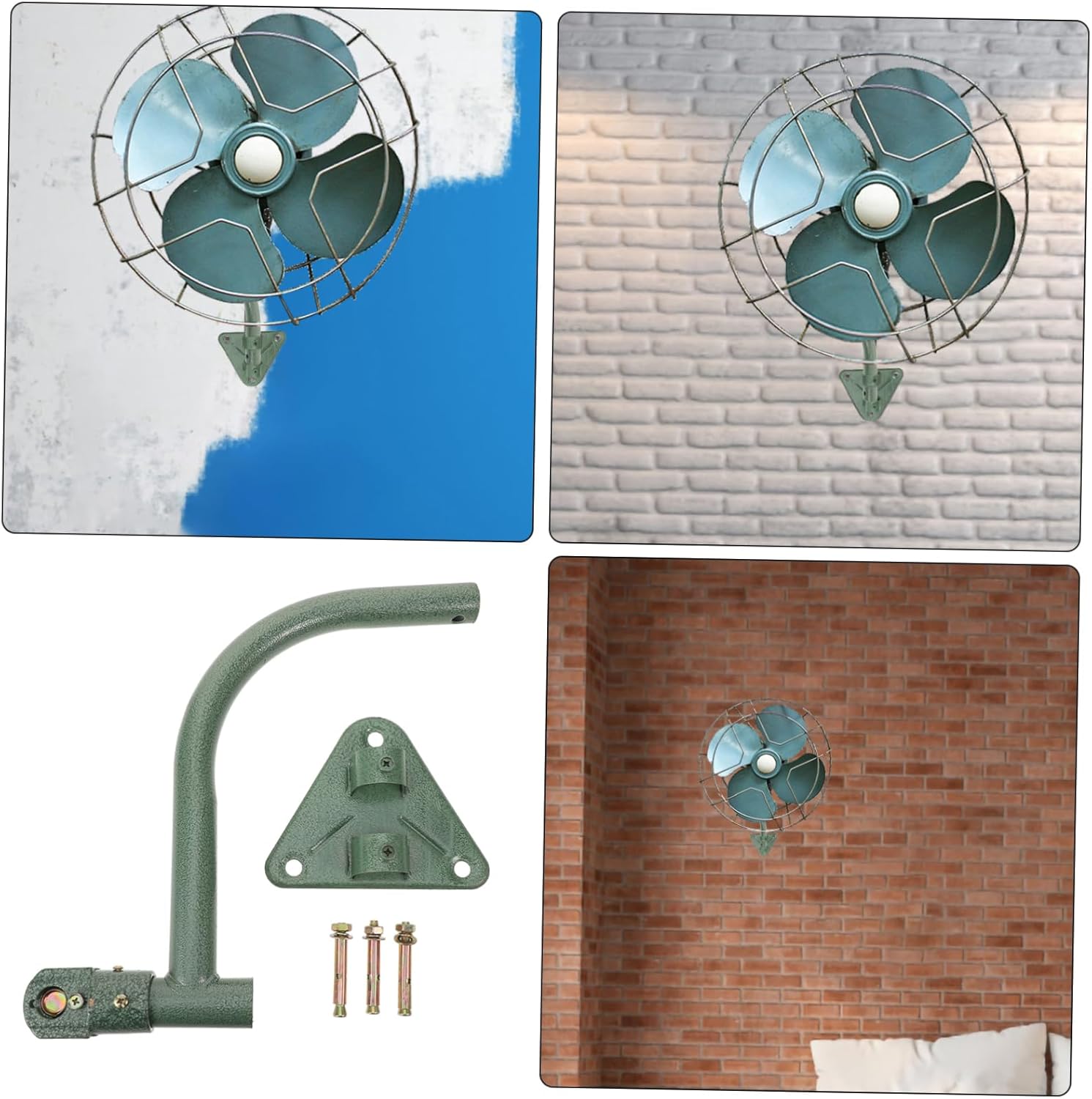 Cabilock Electric Fan Wall Bracket Mounting Bracket Industrial Fan Accessory Curved Metal Holder