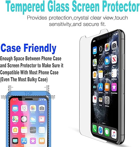 Miniatura 7 de Funda protectora para iPhone XR, con protector de pantalla de vidrio templado incluido, funda protectora de doble capa de grado militar con anillo