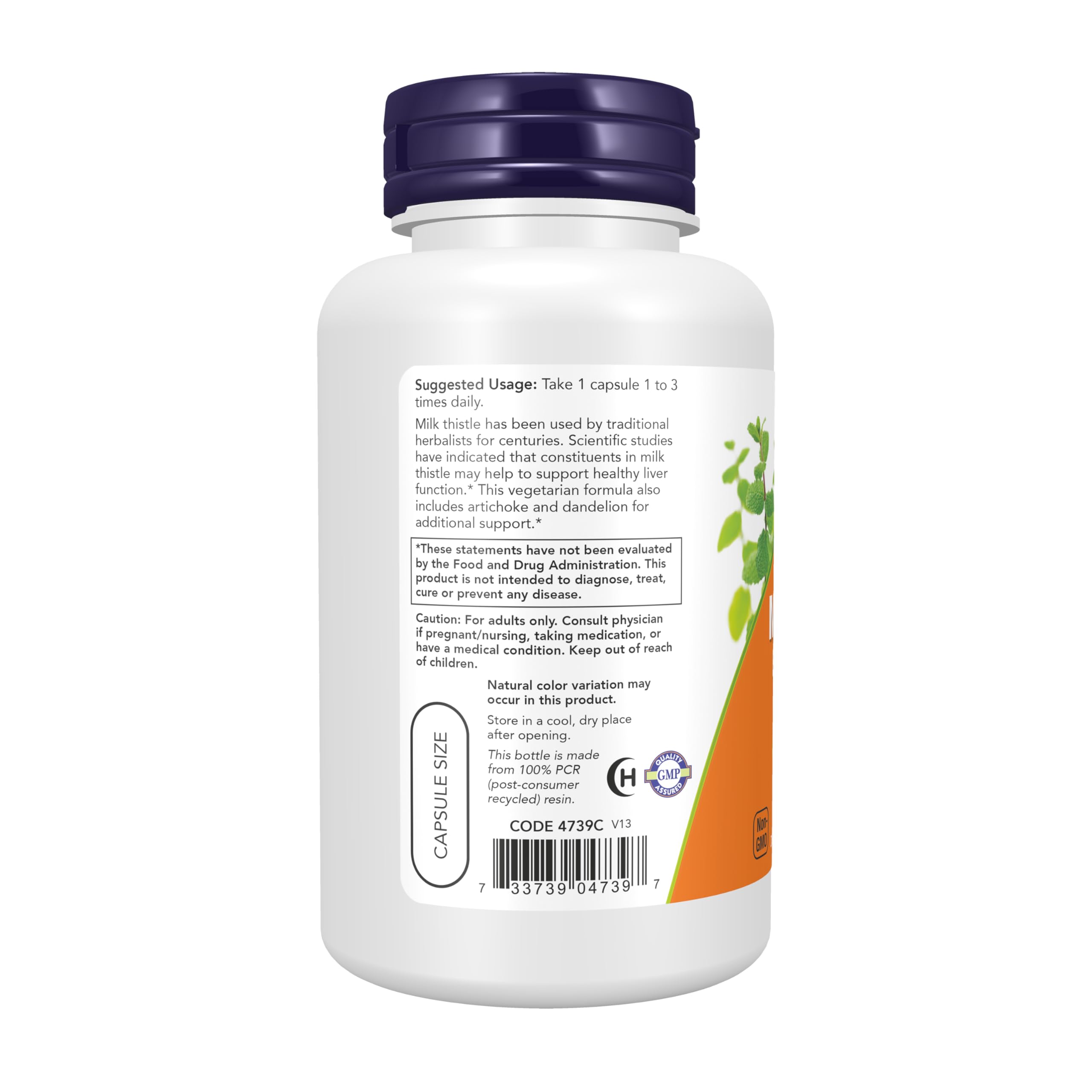 NOW Supplements, Milk Thistle Extract, Silymarin (240 mg), 100 Veg Caps — Amazon image 3