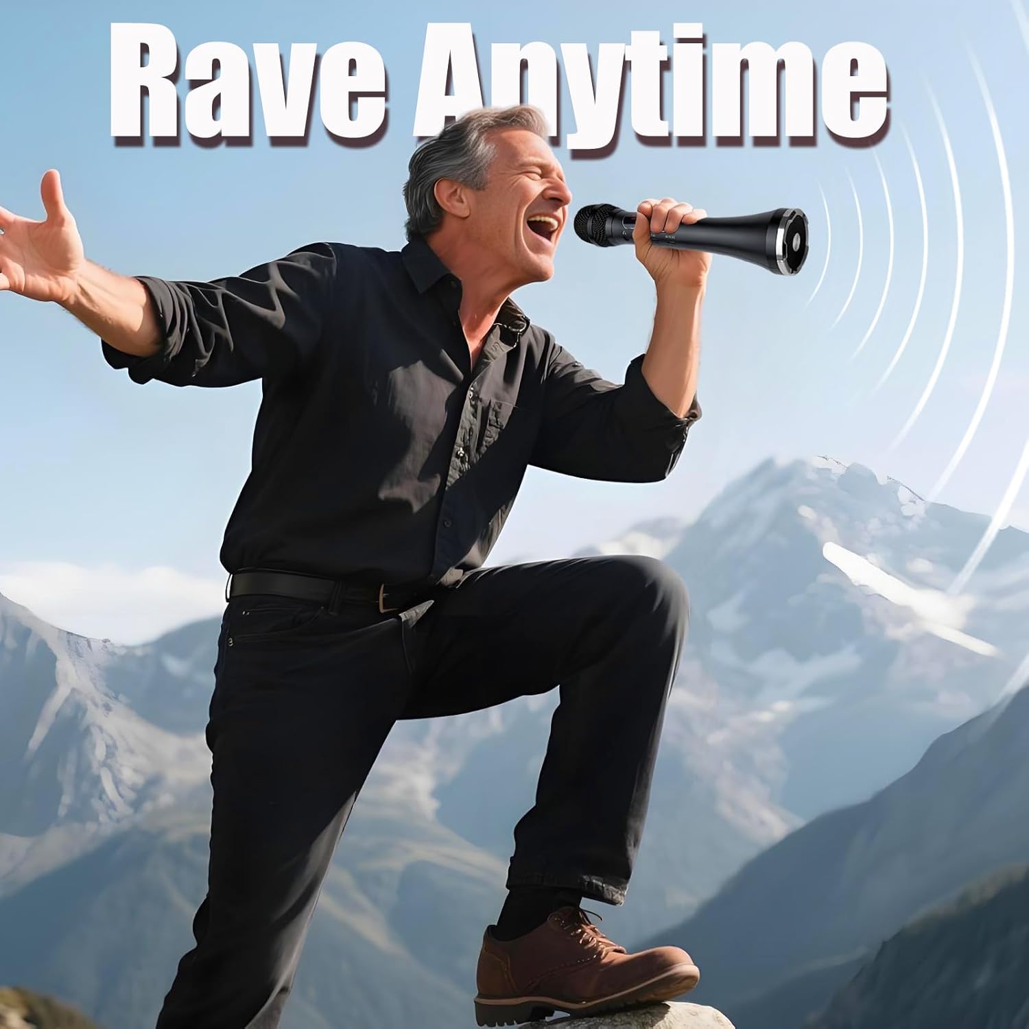 Portable Karaoke Microphone for Singing 30W High Power, Bluetooth Microphone Wireless with Speaker,DSP Level Multi-Functional Mic for Home Party Car Outdoor Entertainment Stunning Sound New