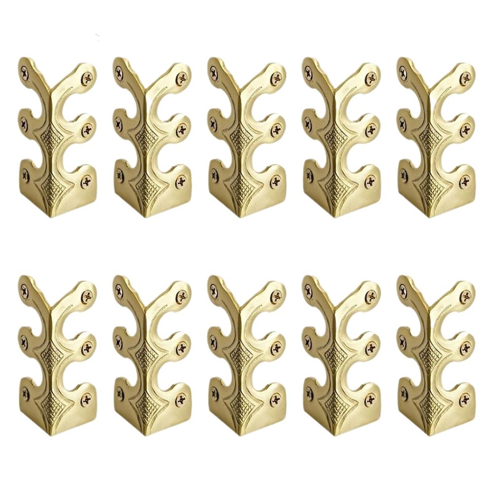 Skirting Board Corner Protectors 10pcs Vintage Solid Brass Skirting Board Corner Protectors Baseboard(ColorB)