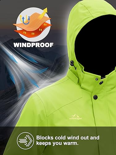 Miniatura 4 de MAGCOMSEN Chaqueta impermeable ligera para hombre con capucha desmontable para senderismo, pesca, ropa deportiva