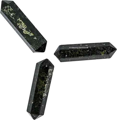 Vista 146 de Amazing Gemstone Puntos de cristal de amatista, cristales curativos y piedras a granel, paquete de 3 puntas curativas de doble terminación