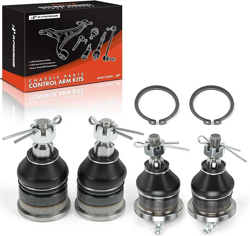 Kit de Pivôs de Suspensão Dianteiros Superiores e Inferiores A-Premium em Aço Forjado para Honda Accord e Acura TSX – 4 unidades