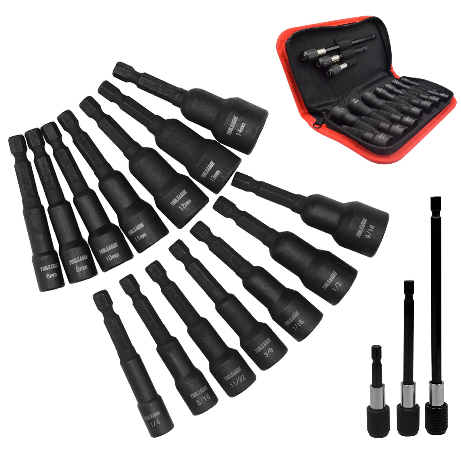 TOOLEAGUE Magnetic Nut Driver Set for 