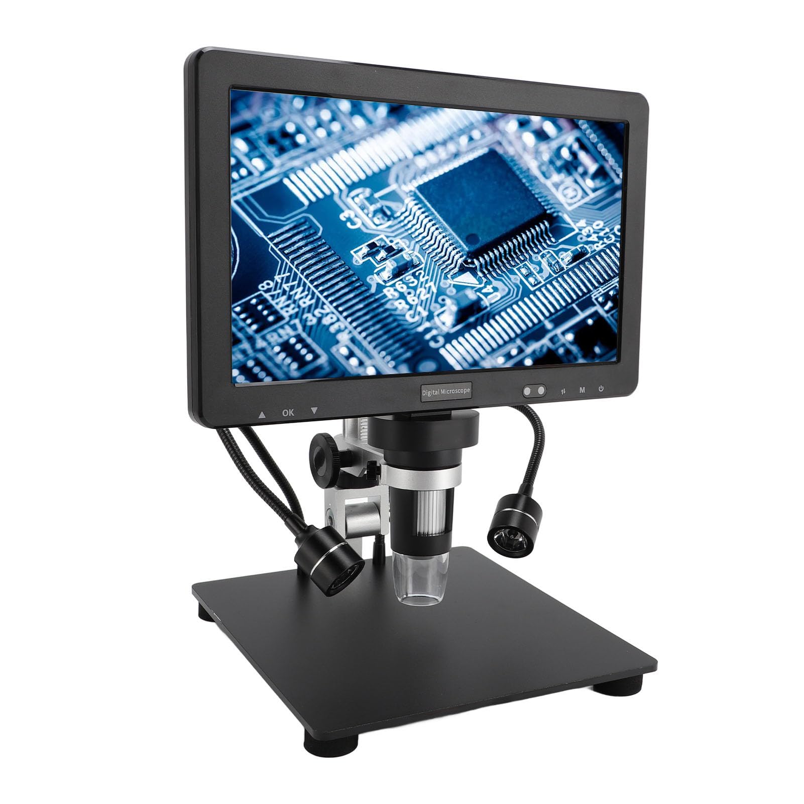 10. Zoll LCD Digitalmikroskop 1500x 20 MP Mikroskop -Vergrößerung mit 8 LED -Leuchten Fernbedienung HD Multimedia Interface Cable Digital IS Microskop 10 mit Zoll Digital