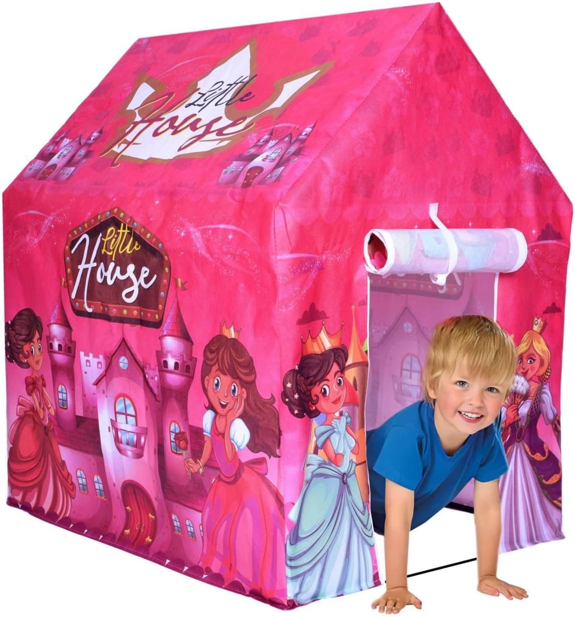 Tent House for Kids Girls Boys Children 5 to 12 Years Old Age and Above Big Size Folding Water Resistant Playhouse Cottage Play Size Play Girls Boys, Multicolor Outdoor Indoor Theme (Doll House)