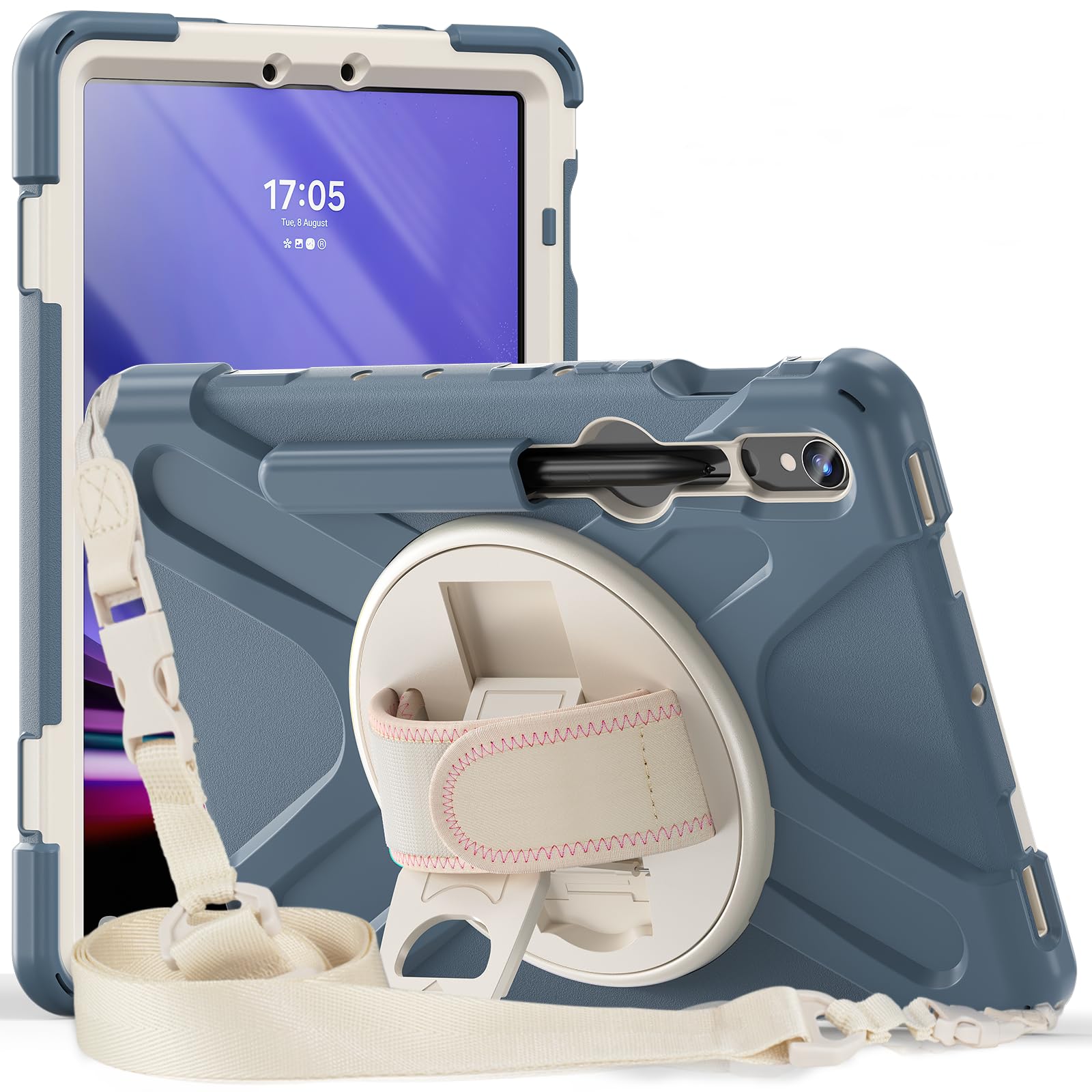 ProElite Cover for Samsung Galaxy Tab S9/S8/S7 S9 FE Cover Case, Rugged 3 Layer Armor case Cover for Samsung Galaxy Tab S9/S8/S7 11"/ S9 FE 10.9", Hand Grip and Rotating Kickstand, Cornflower Blue (B0CP53288S) Amazon Price History, Amazon Price Tracker