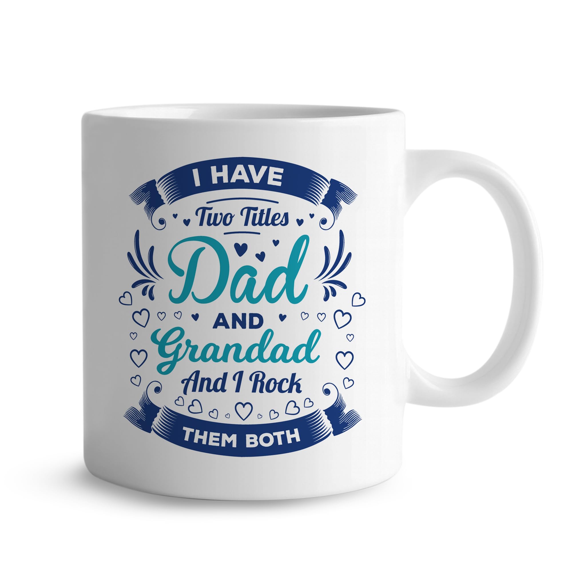 RED OCEAN Dad and Grandad Mug Rock Them Both Novelty Gift for Father's Day Gift Birthday Gifts for Dad Grandad Funny from Daughter Granddaughter Grandson