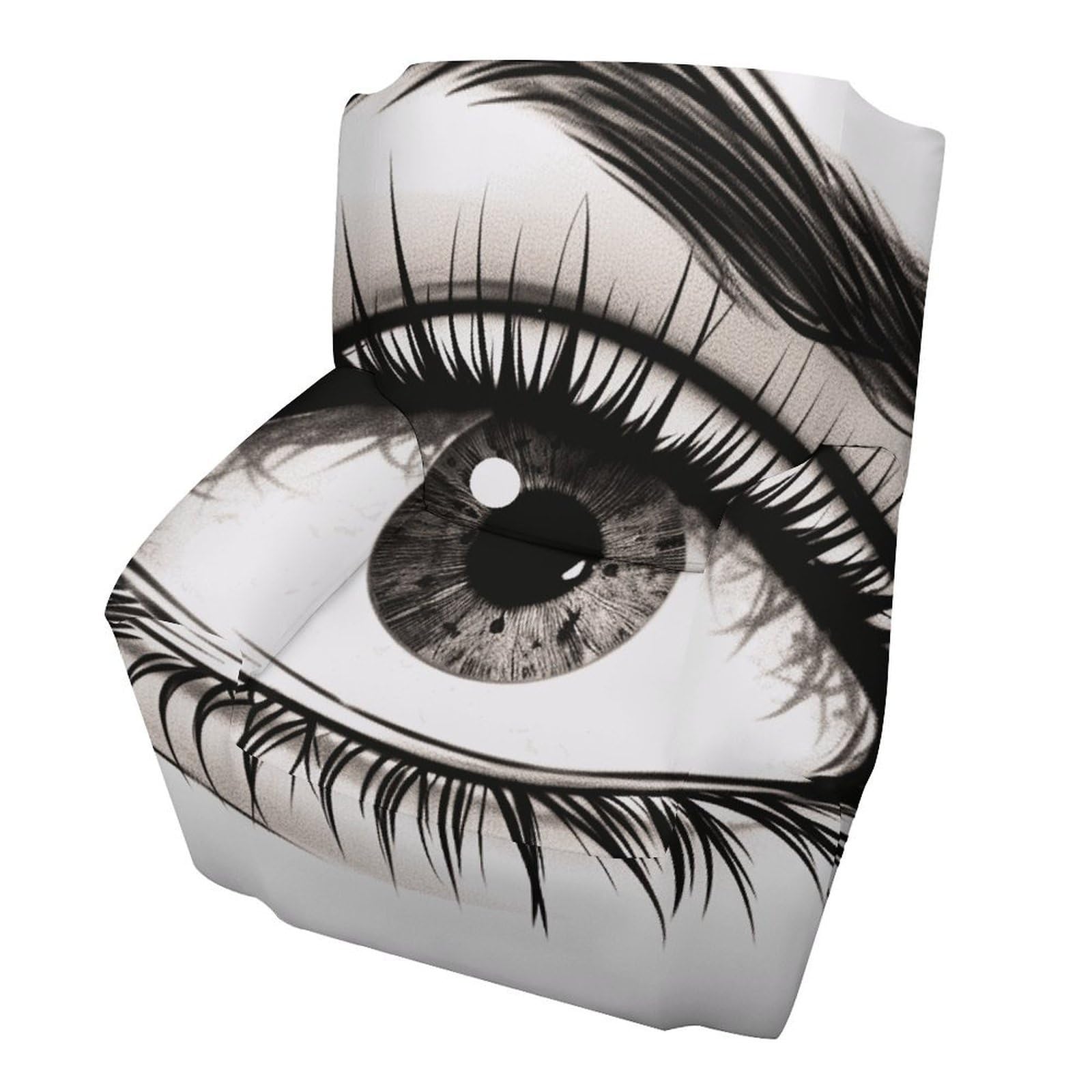 Fodpand Style Eyelash Sofa Cover Soft 1 Seater Sofa Slipcover For Pets Washable,Couch Cover With Elastic Straps Furniture Protector