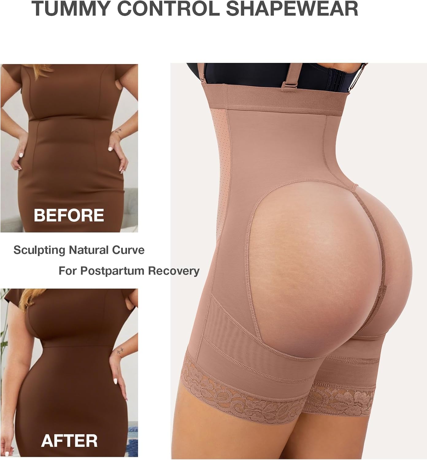 Lover-Beauty Fajas Colombianas Shapewear for Women Strapless Body Shaper Tummy Control Postpartum Faja Shorts Butt Lifter - Image 5