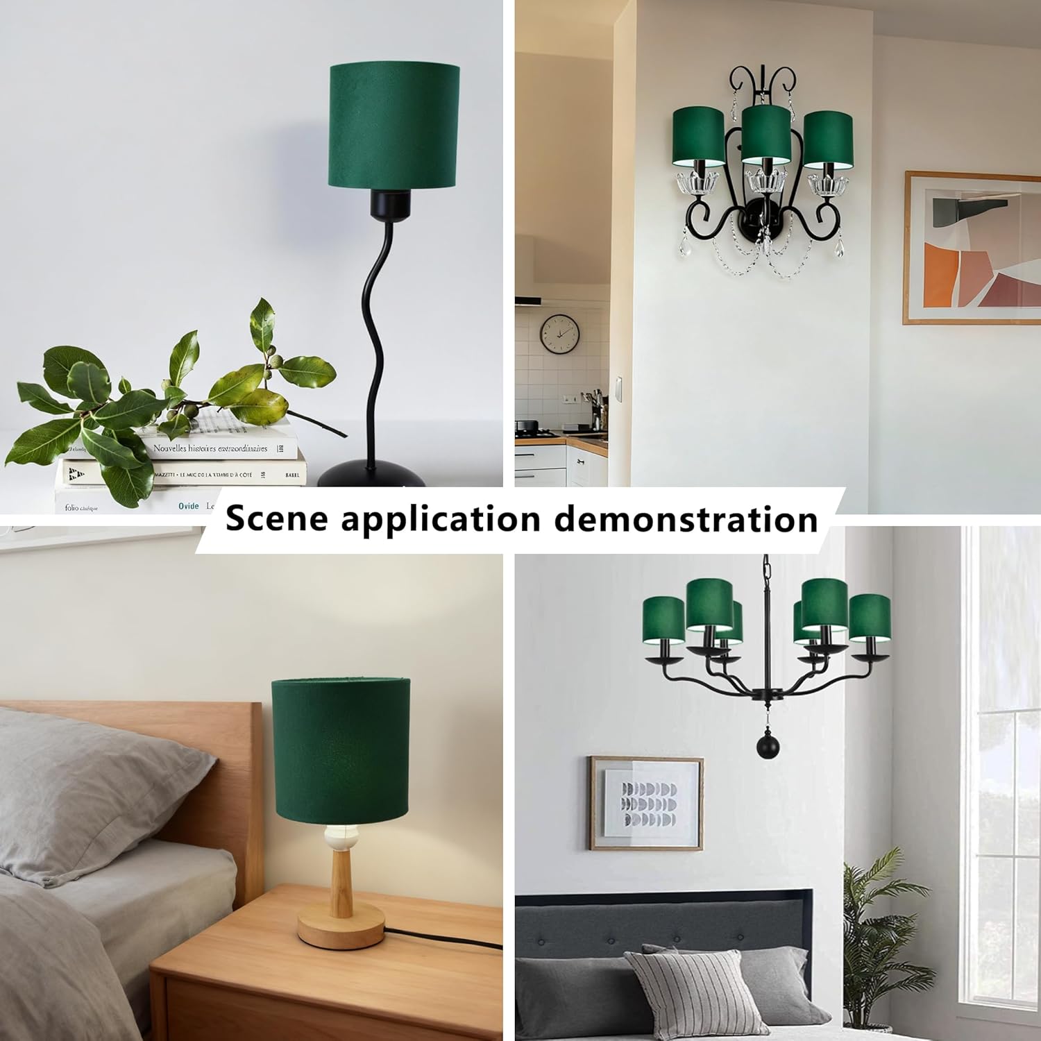 small lamp shades lamp cover Set of 6， Drum Shades for Wall Lamp，chandelier shades，small table lamp ，candle lamp shades，5.5"x 5.5"x5"，clip on lamp shade