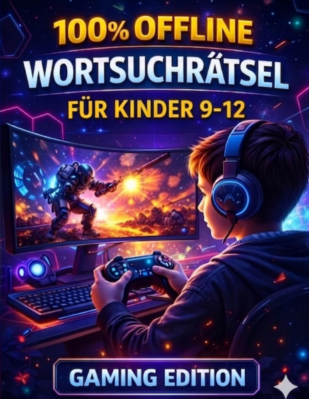 Gaming Wortsuchrätsel für Kinder – 100 % Offline Rätselspaß: 100 spannende Wortsuche-Challenges mit über 1000 versteckten Gaming-Begriffen – Denkspaß ... – Wortsuchrätsel für Kinder von 9–12 Jahren)