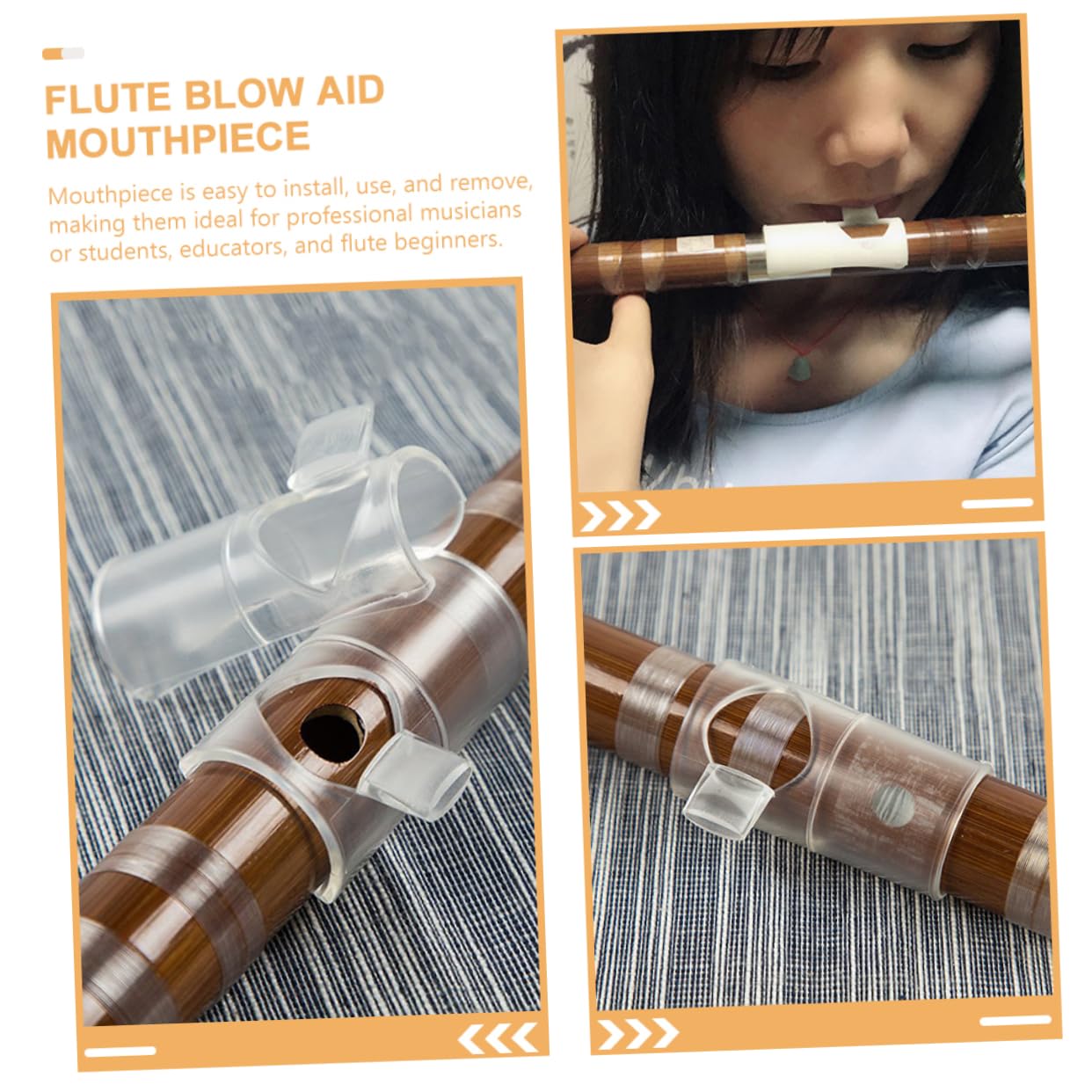Levemolo Flute Blow Aid Set Includes Flute Thumbport Replacement Parts Improve Tone for Students and Professionals