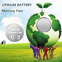 Vista 6 de 20 unidades - Pila de botón CR2032 de litio de 3 V, celda de moneda de botón 2032