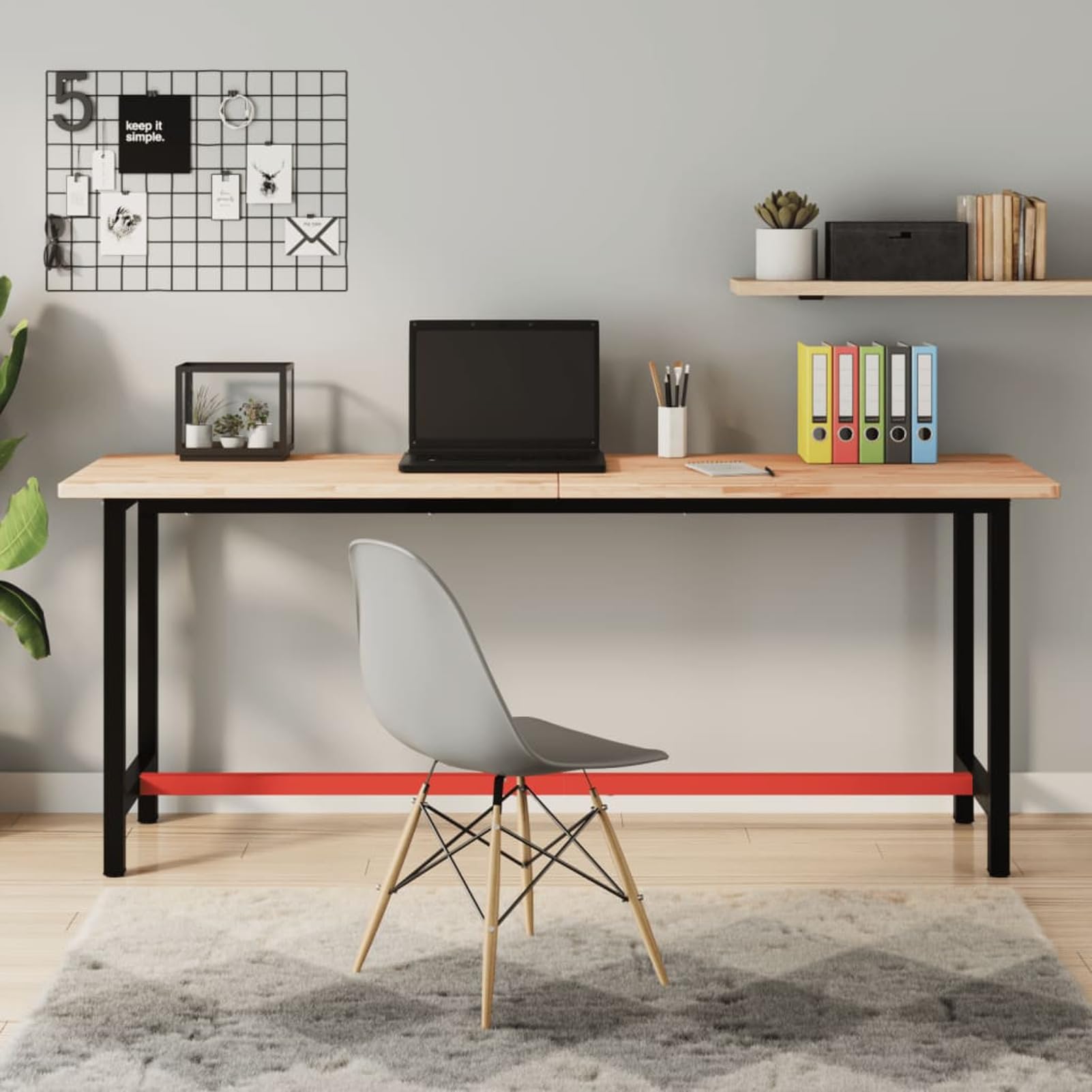 Banco da Lavoro 180x55x81,5 cm Legno Massello Faggio e Metallo,Banco da Lavoro,Banco da Lavoro Officina/Cucina,Armadi per Utensili-3188906