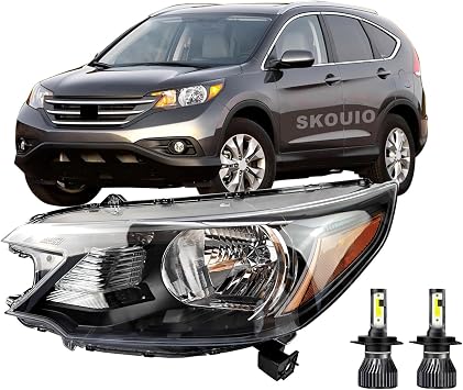 Headlights Replacement for 2012 2013 2014 Honda CRV C-RV, Headlight Clear Lens Left Driver Side Front Head Light Headlamp Replacement for 2012-2014 Honda CRV C-RV