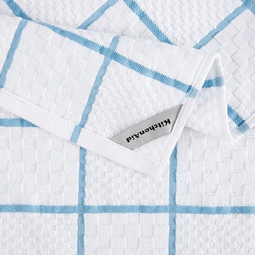 Miniatura 9 de KITCHENAID Guante para horno de tela de rizo de algodón acolchado, agarradera, toalla de cocina, juego de 4 piezas, resistente al calor, agarre de