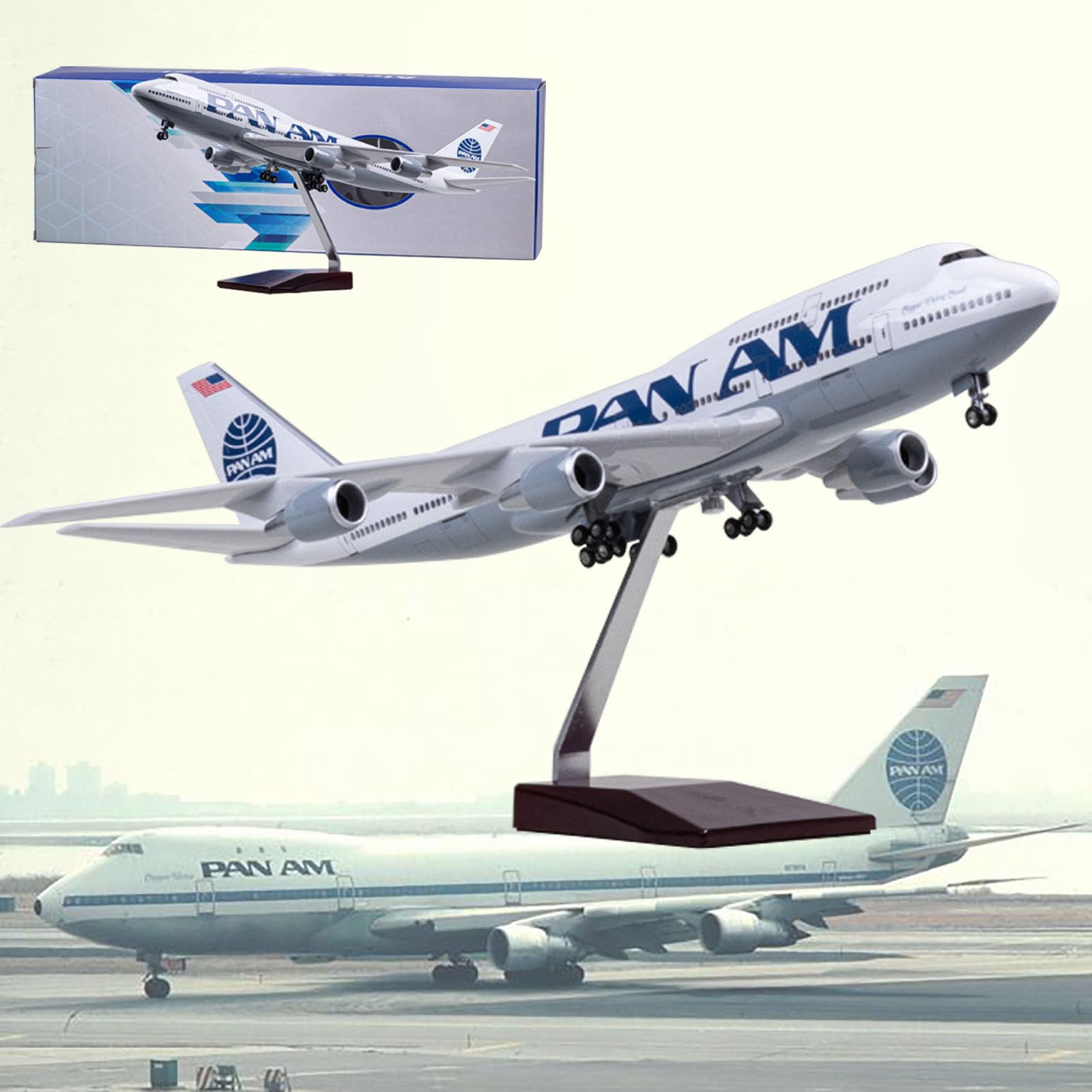 【PAN AM】ボーイング747 モデル 1/150 Amazon.com: AZIZAT 18.5