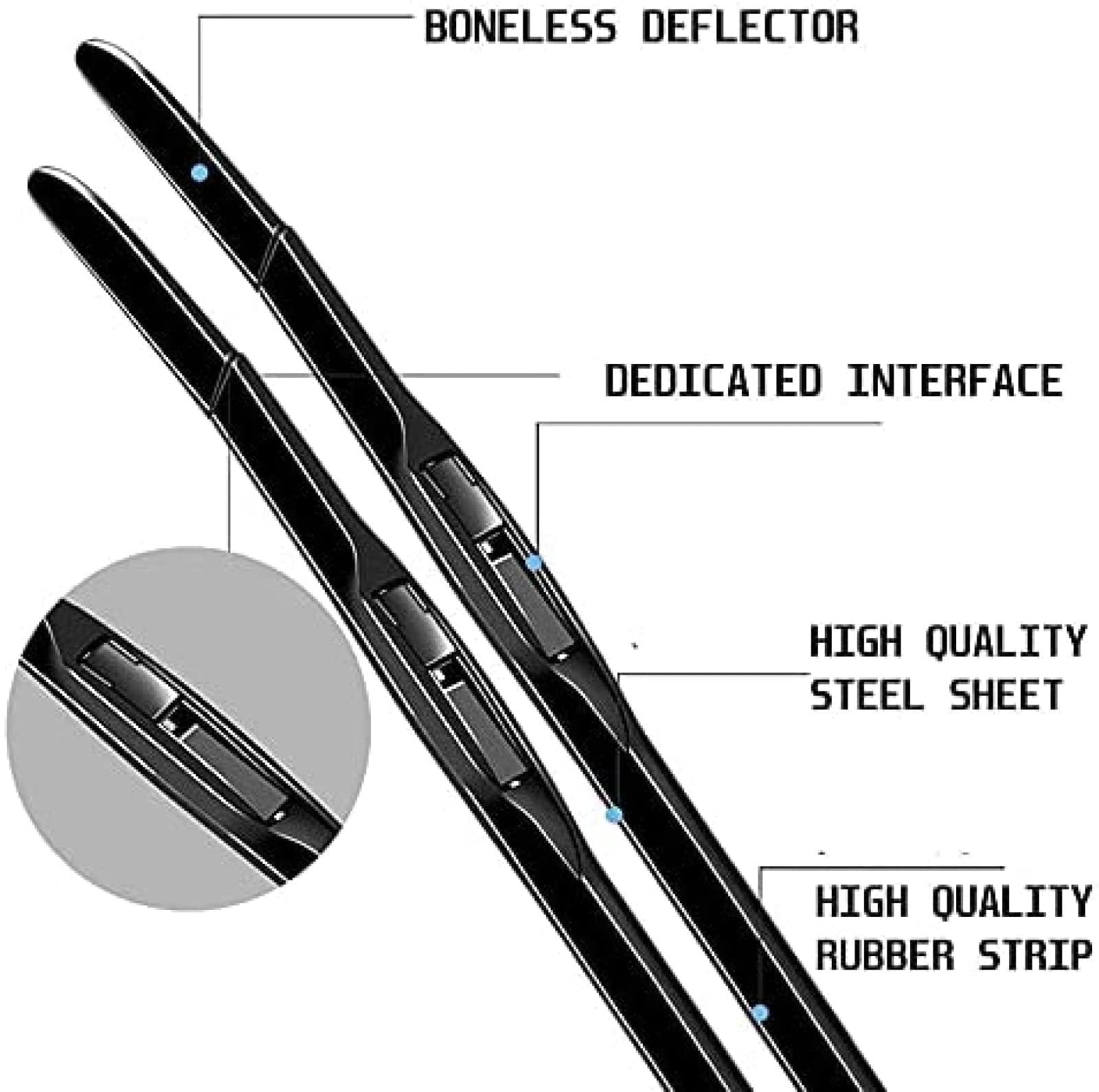TMAR Scheibenwischer Vorne und Hinten Wischerblätter Set Für BMW 3er E46 Touring Estate 316 318 320 325 330 1998-2006, Windschutzscheibe Front Fenster Wischer Auto Zubehör