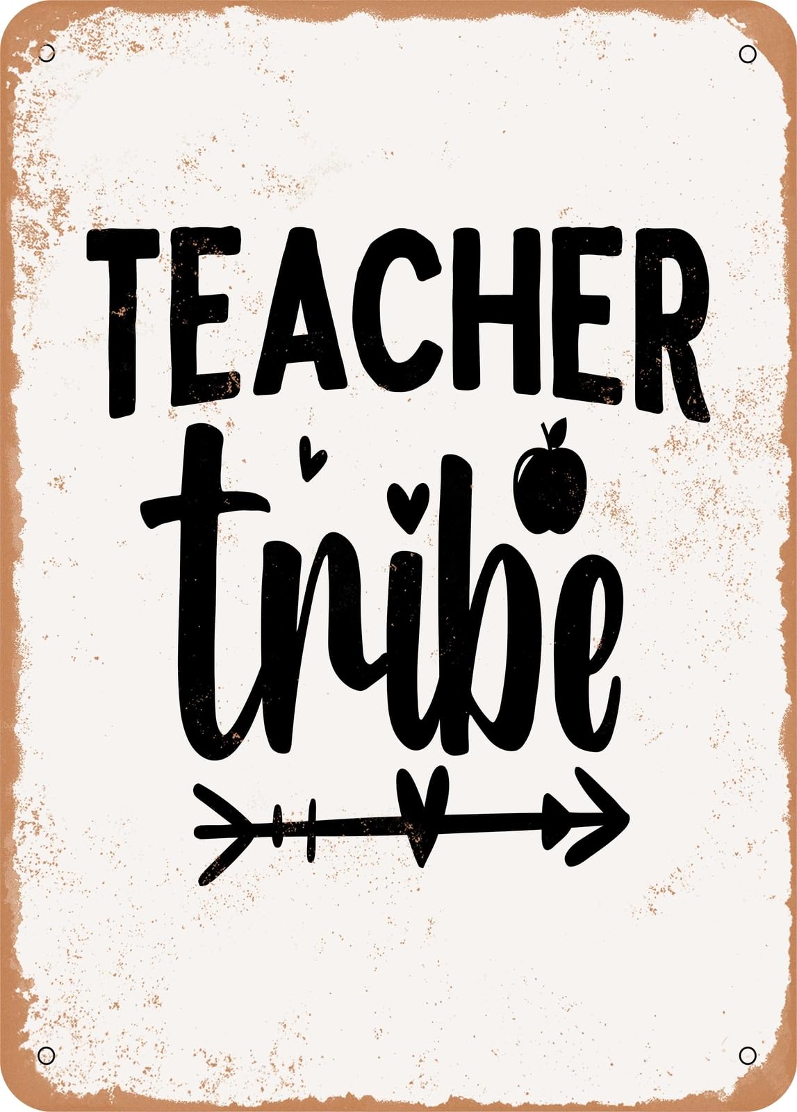 Miaomansenstore Metal Sign - Teacher Tribe - Vintage Look Home Decor