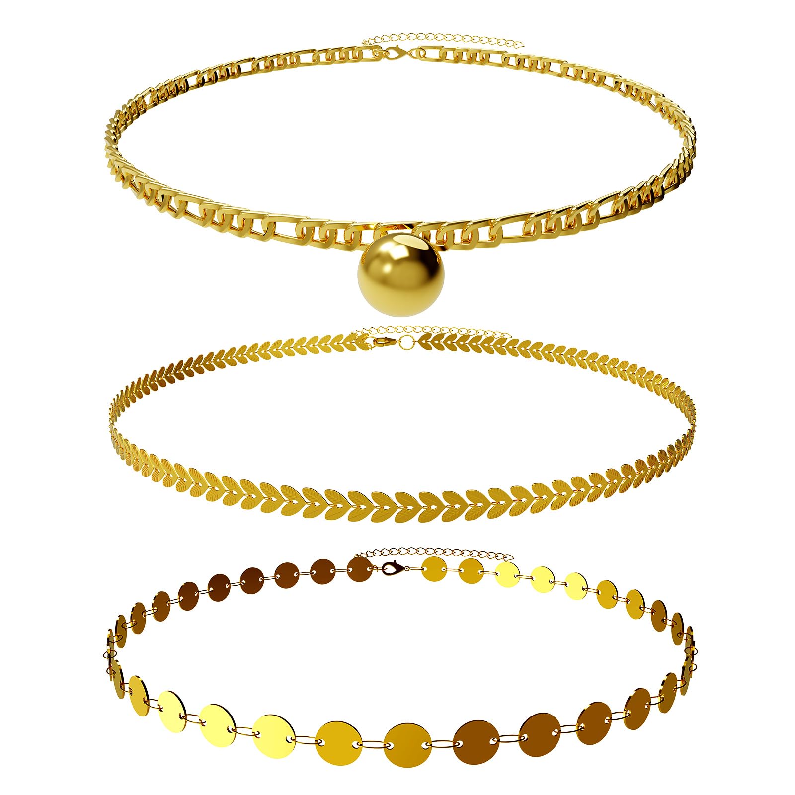 Linkideaplus Size Ankle Bracelets For Women Adjustable Size Gold