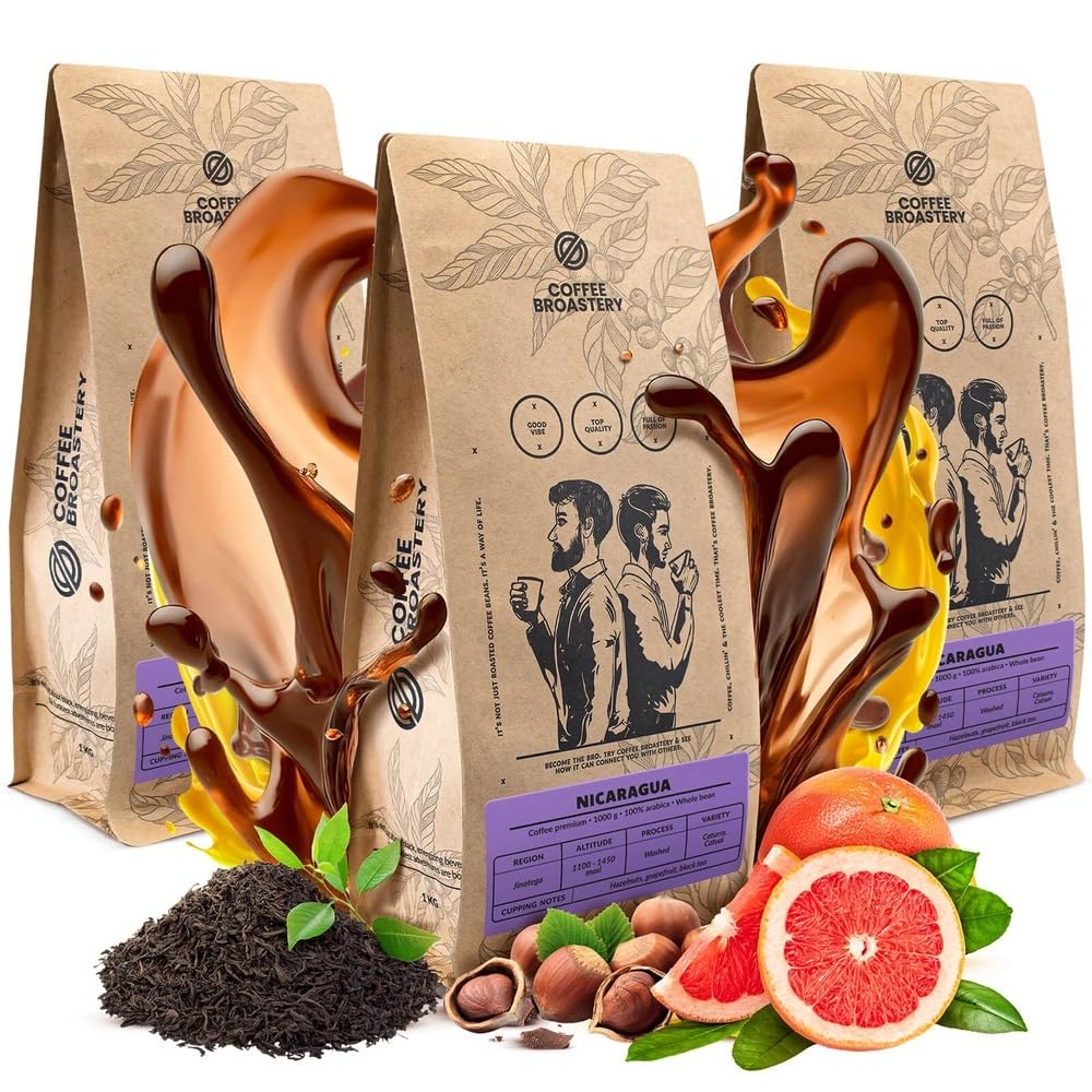 Coffee Broastery Chicchi di Caffè Set 3x1kg 3000g | Nicaragua Colibrí Azul | Specialità di Caffè | Appena Tostati | Torrefazione Artigianale