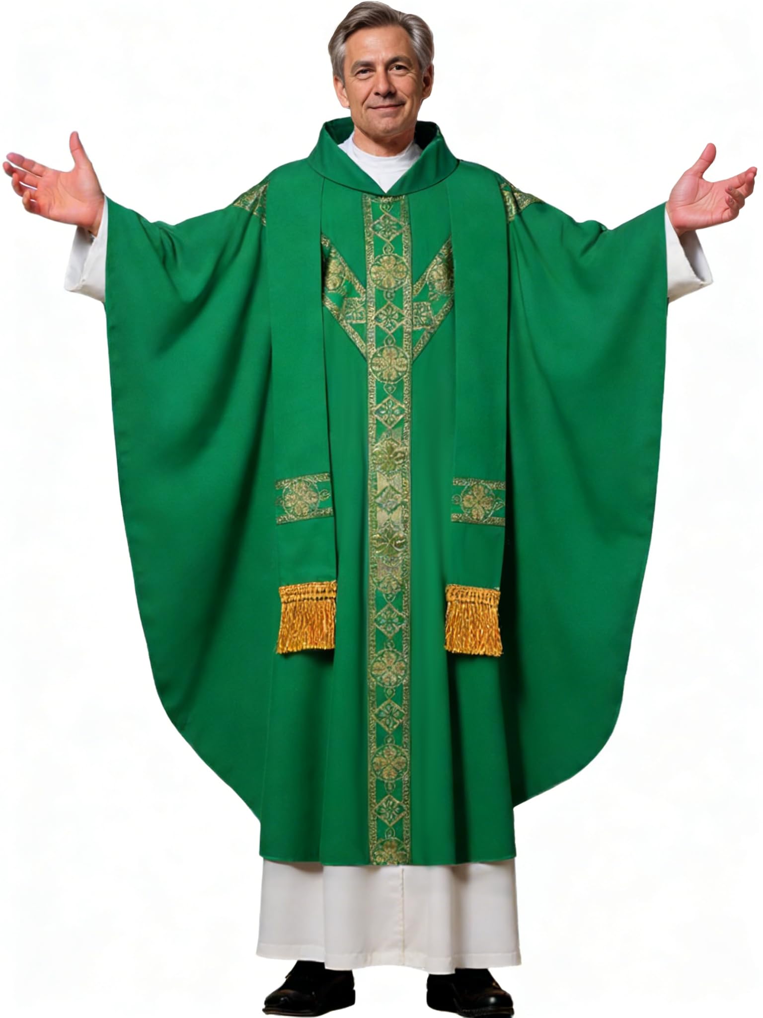 Church Catholic Priest Chasubles Vestments for Church Mass Vestments Robe with Stole