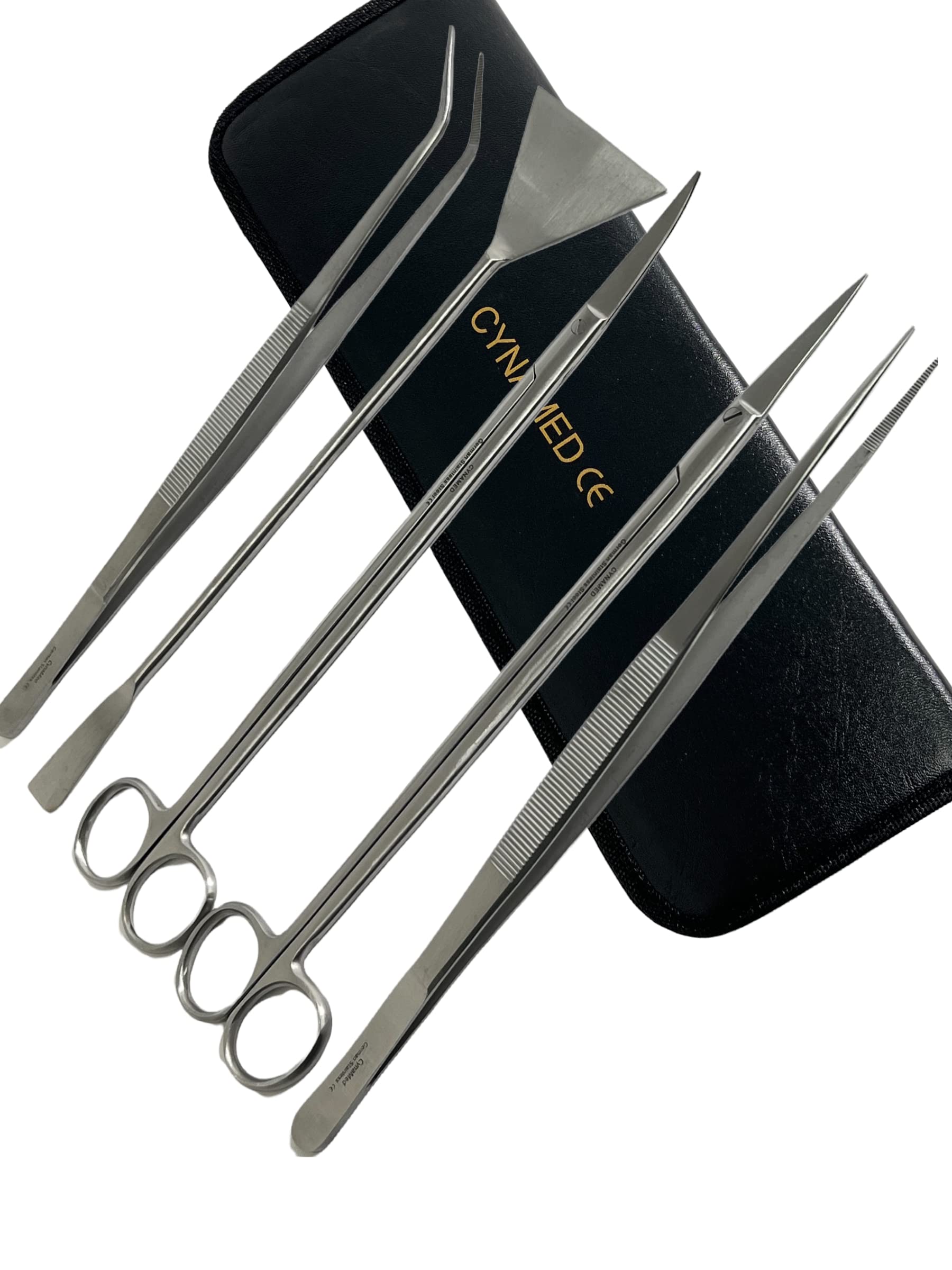 Aquarium Cleaning Set AQUASCAPING Tools 5 Pieces German Stainless Steel CYNAMED