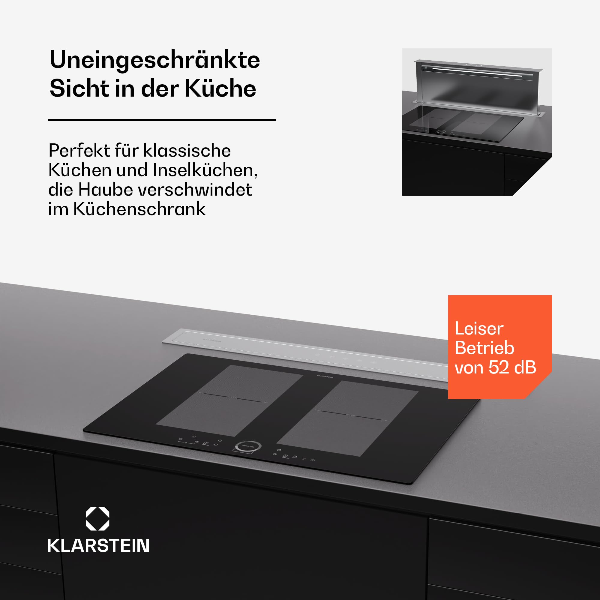 Flachlüfter IV 90 Cm Einbau-Dunstabzug – Starke 726 M³/h Leistung, LED-Beleuchtung, Energieklasse A, Umluft & Abluft, Edelstahl