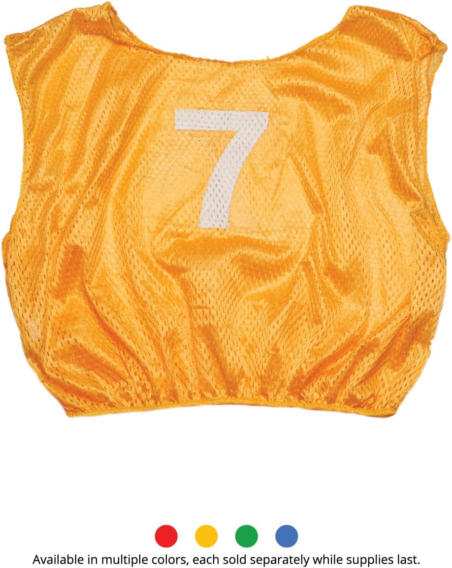 Champion Sports unisex-adult Mesh Practice Scrimmage Vest Regular and Numbered (Youth and Adult) - Pack of 12
