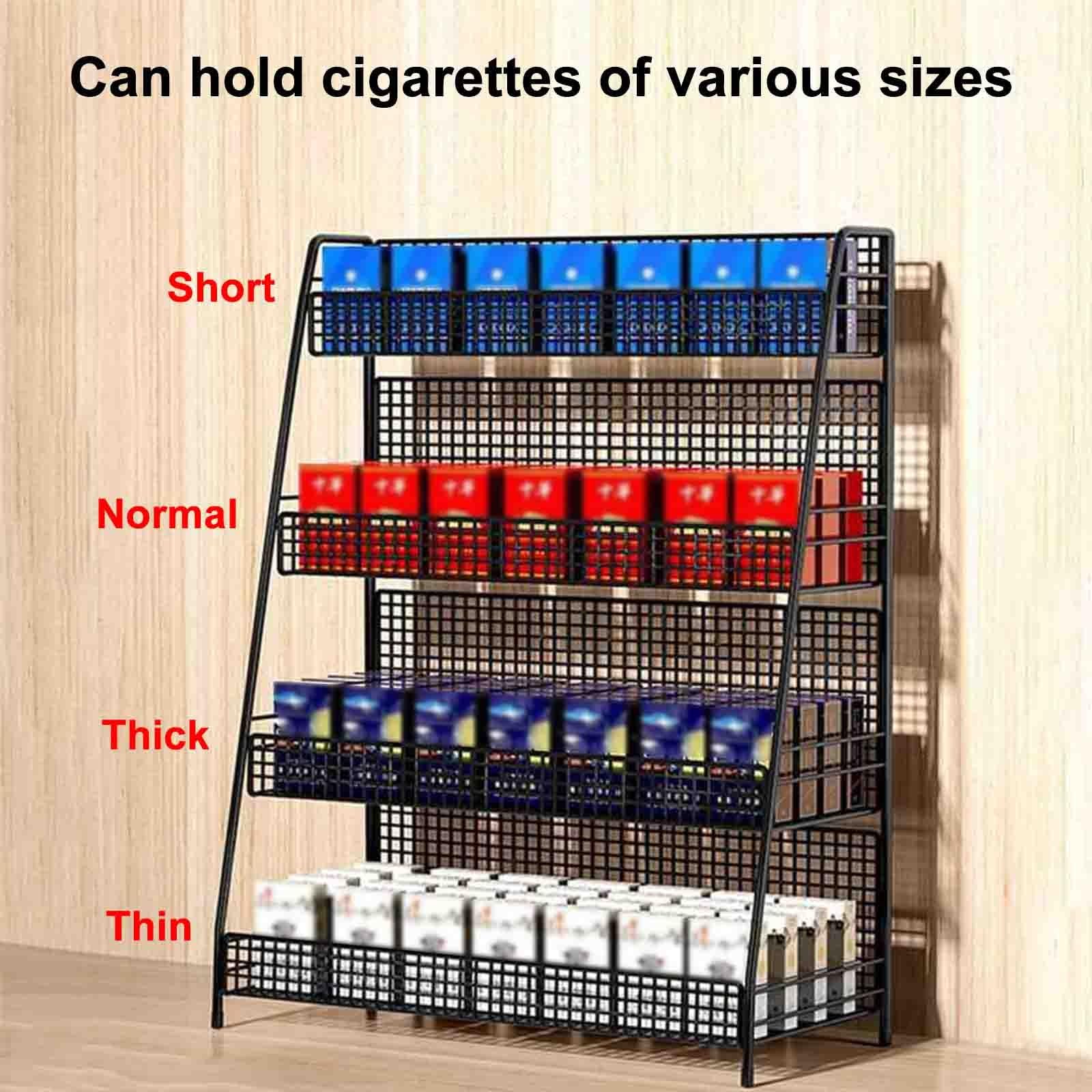 Amazon.com: Cigarette Display Holder, Countertop Trapezoid Cigarette  Display Rack, Wire Basket Organizer for Kitchen Pantry Cabinet Bathroom  Office Stores, Retail Display Case(White,12*8*18in/30*20*45cm) : Industrial  & Scientific