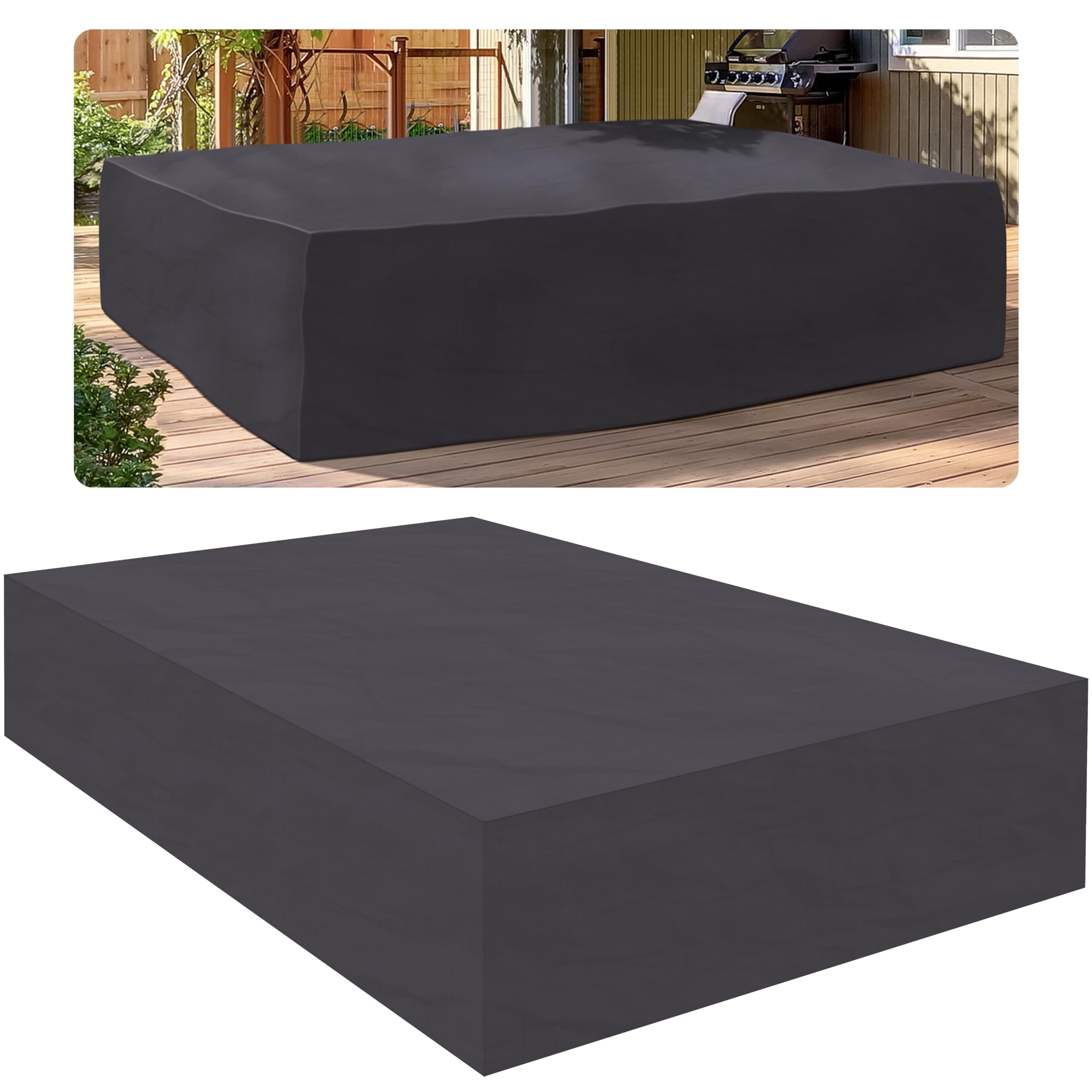 habeig Schutzhülle Abdeckung Gartenmöbel 300x250x90 cm PP-Woven wasserdicht für große Sitzgruppe Schutzhaube