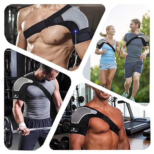 Miniatura 7 de Manguito rotador para aliviar el dolor y apoyo, inmovilizador ajustable para manguito rotador desgarrado, lesiones de hombro, recuperación