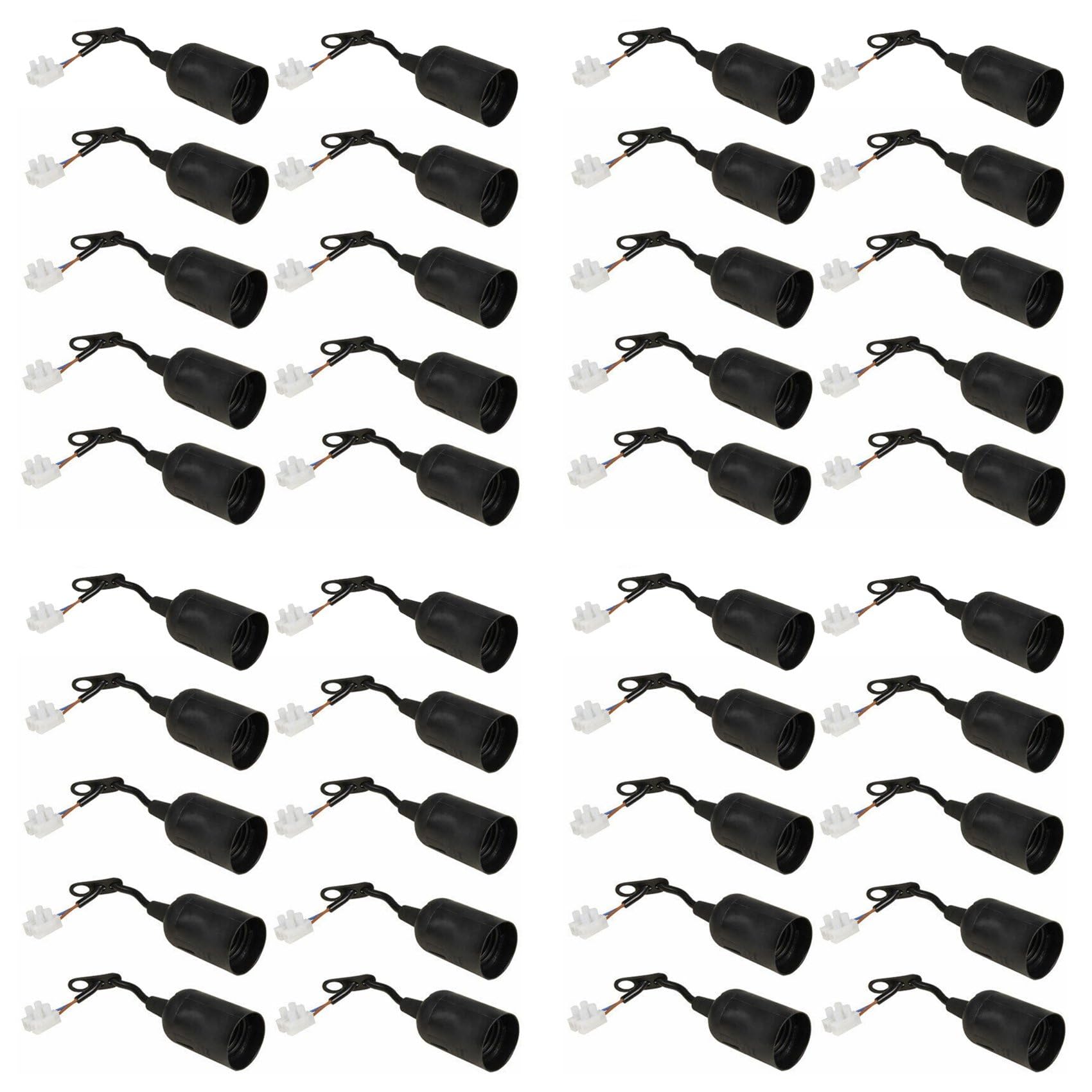Douille de chantier E27 lot de 40 supports de lampe pour éclairage de rénovation