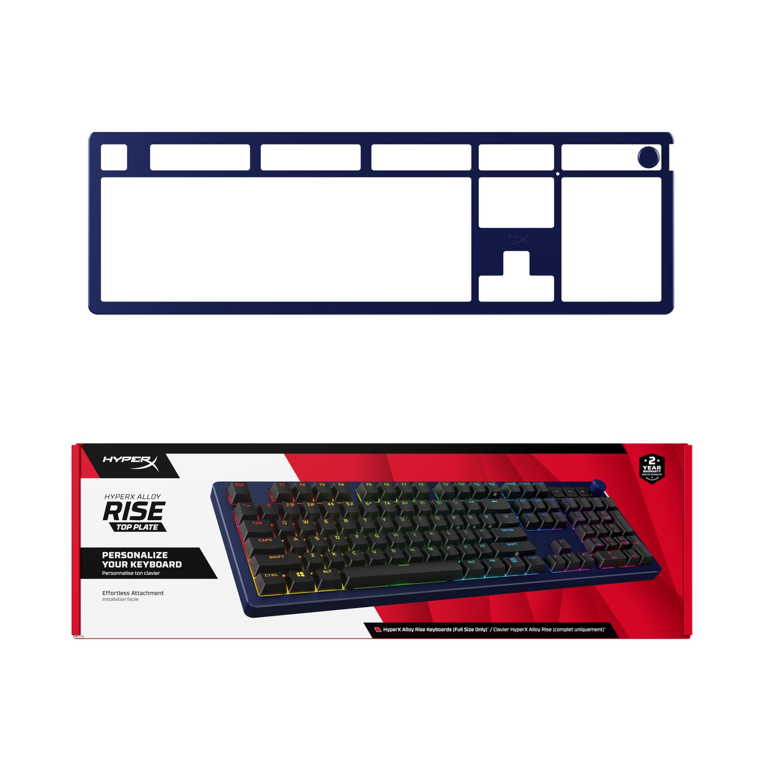 【美品】HyperX Alloy Rise 75＋交換用トッププレート Alloy Rise 75 - Gaming Keyboard Top Plate