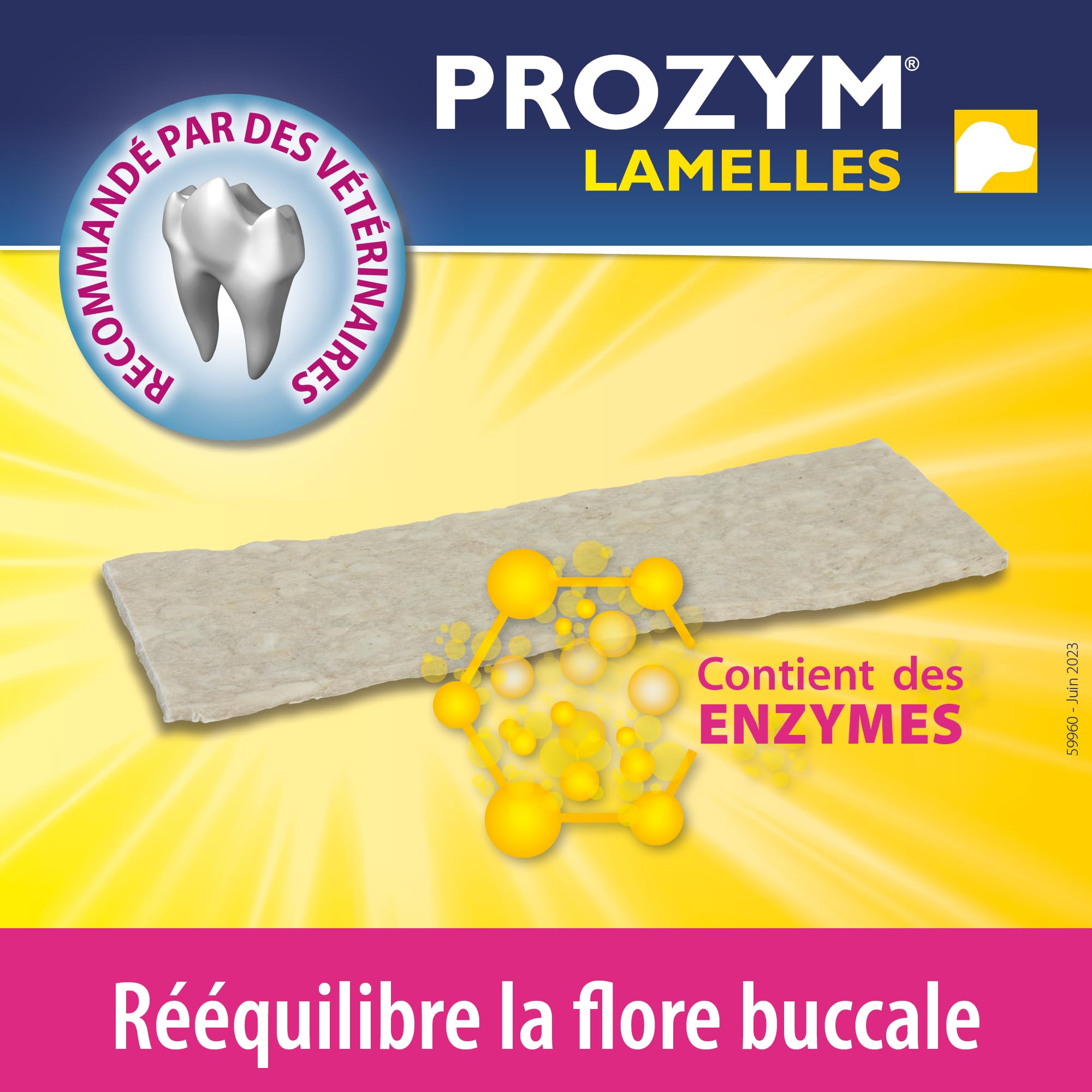 Prozym 15 Lamelles pour Chiens - Soin Dentaire à mâcher - N°1 chez Les vétérinaires - Haleine fraîche - Anti-tartre - Anti-Plaque - Gencives saines (L)