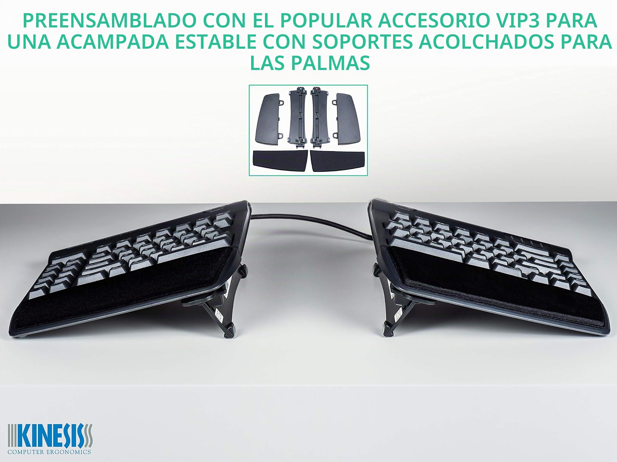 Kinesis Freestyle2 9inch Separation USB QWERTY Anglais Noir - Claviers (Standard, avec Fil, USB, QWERTY, Noir)