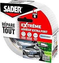 Sader Repairs Tout Extreme Transparent - Extra Strong Adhesive - High Performance - Indoor & Outdoor - All Surfaces - Easy to Cut - 20m x 50mm