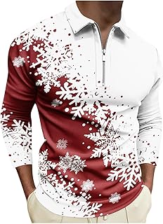 Generic Christmas Polos Shirts for Men UK Santa Claus Xmas S