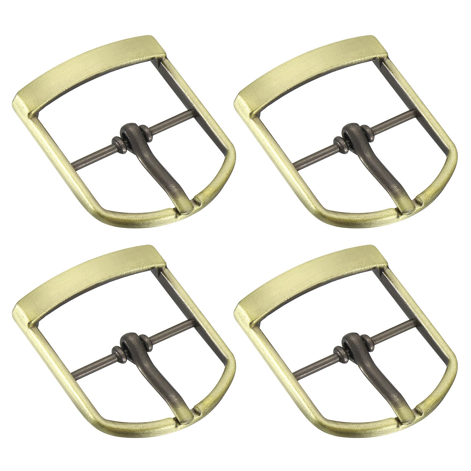 uxcell Metal Roller Buckle, Single Prong Belt Buckle Oval Center Bar Buckles for Leather Craft Accessories Belt